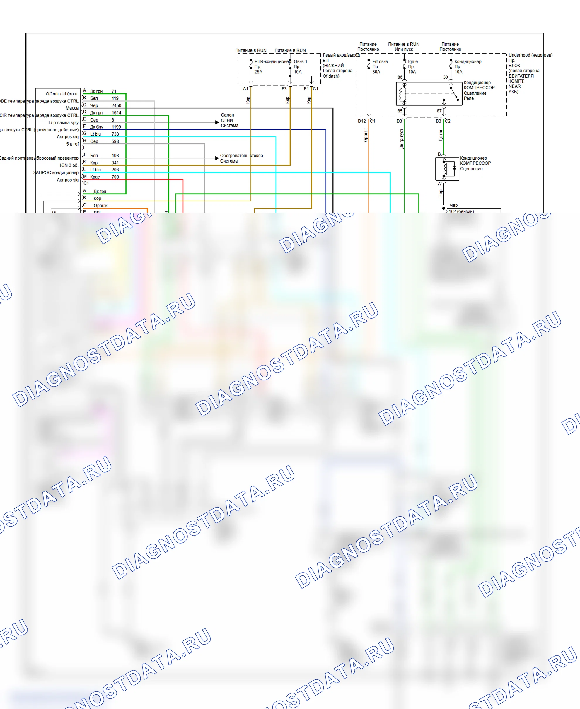 Manual A/C Circuit, Up Level. GMC Sierra 2500 