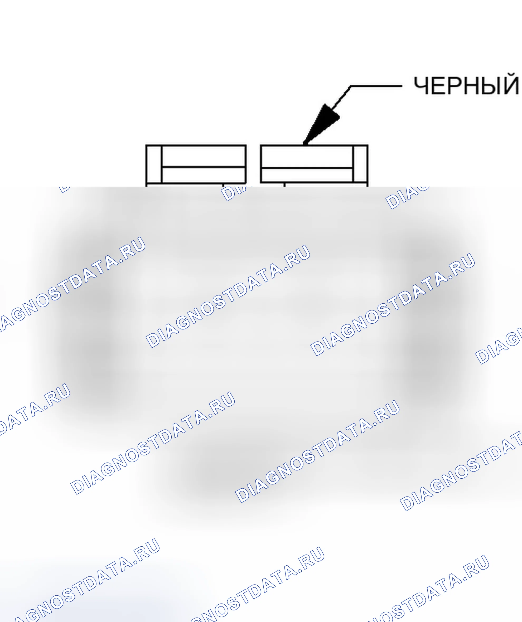 Рис. 8: Вид с торца разъема усилителя с задней подсветкой антенны (C1). Dodge Magnum I