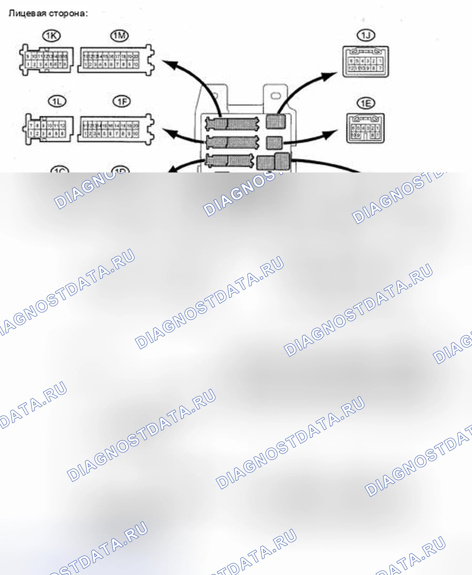 Рис. 178: КЛЕММЫ ЭБУ. Toyota Highlander II