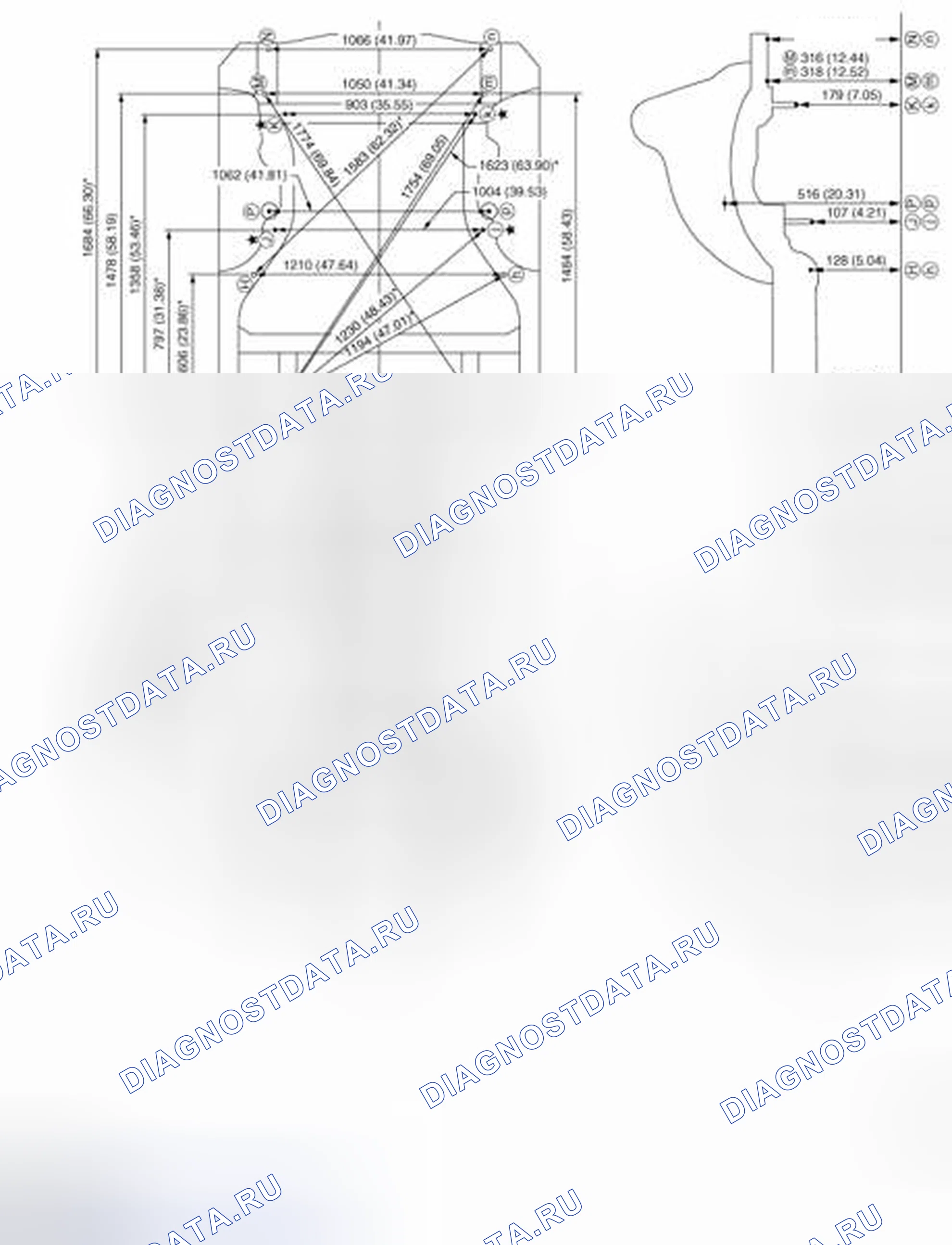 Рис. 274: ИЗМЕРЕНИЕ. Infiniti FX37 II рестайлинг