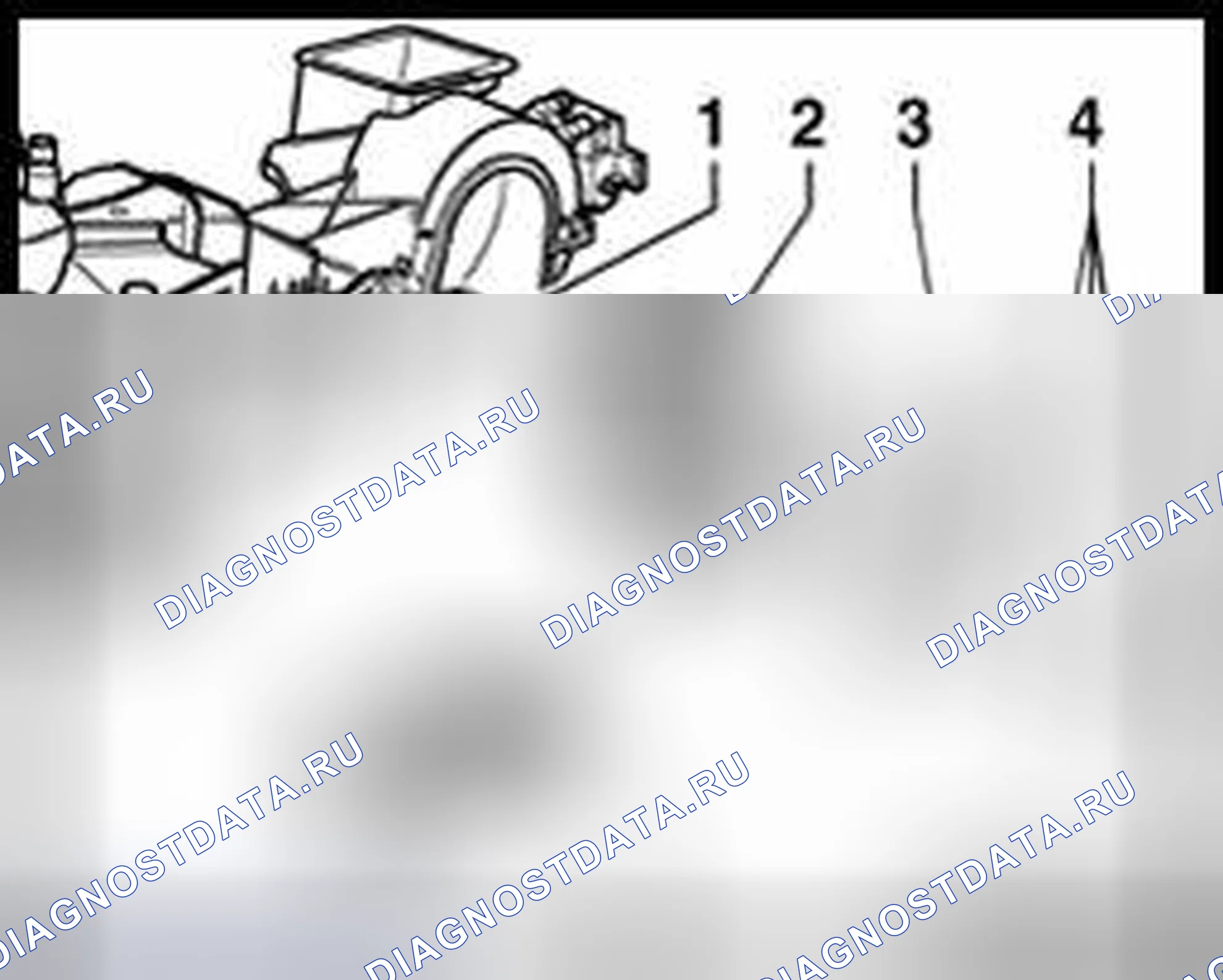Рис. 14: Воздуходувка свежего воздуха V2, снятие и установка. Volkswagen Golf Mk4