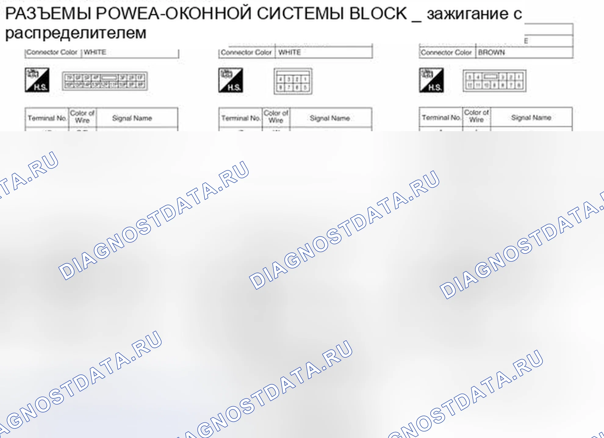 Рис. 54: Идентификация клемм разъема системы управления. Nissan Pathfinder III рестайлинг