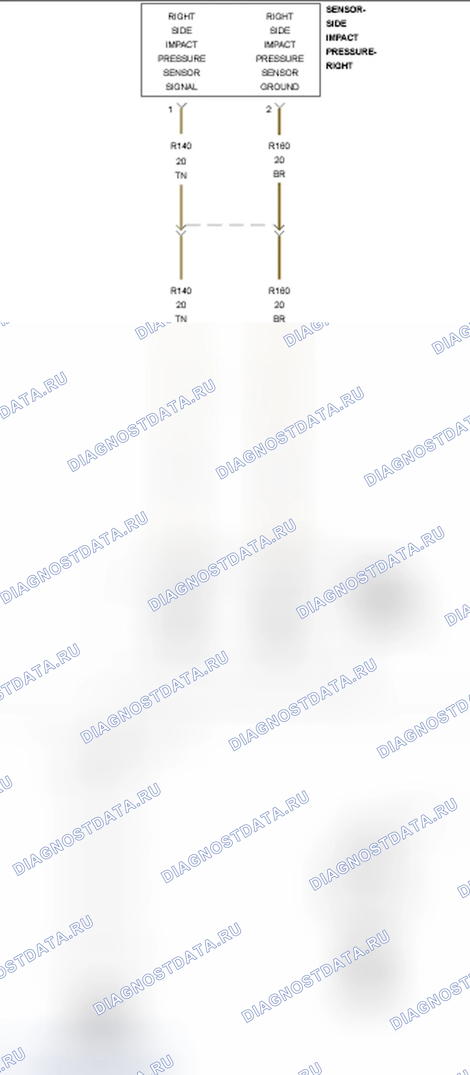 Рис. 195: B009D-87-ПРАВАЯ СТОРОНА СПУТНИКОВОГО ДАТЧИКА 4 - ОТСУТСТВУЕТ СООБЩЕНИЕ. Dodge Charger VI