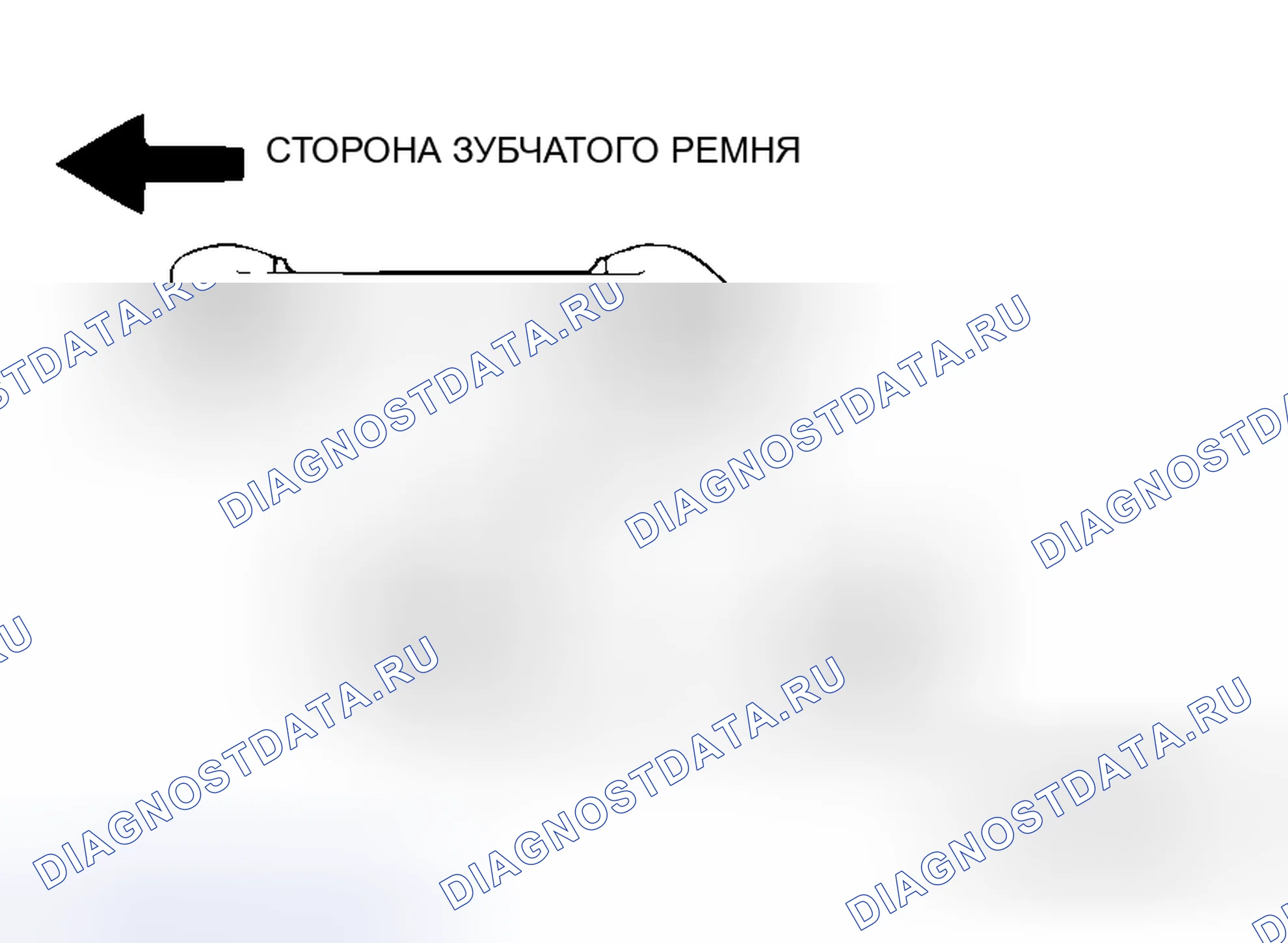 Рис. 208: > > B < < УСТАНОВКА КРОНШТЕЙНА ДАТЧИКА ДЕТОНАЦИИ. Mitsubishi Endeavor I