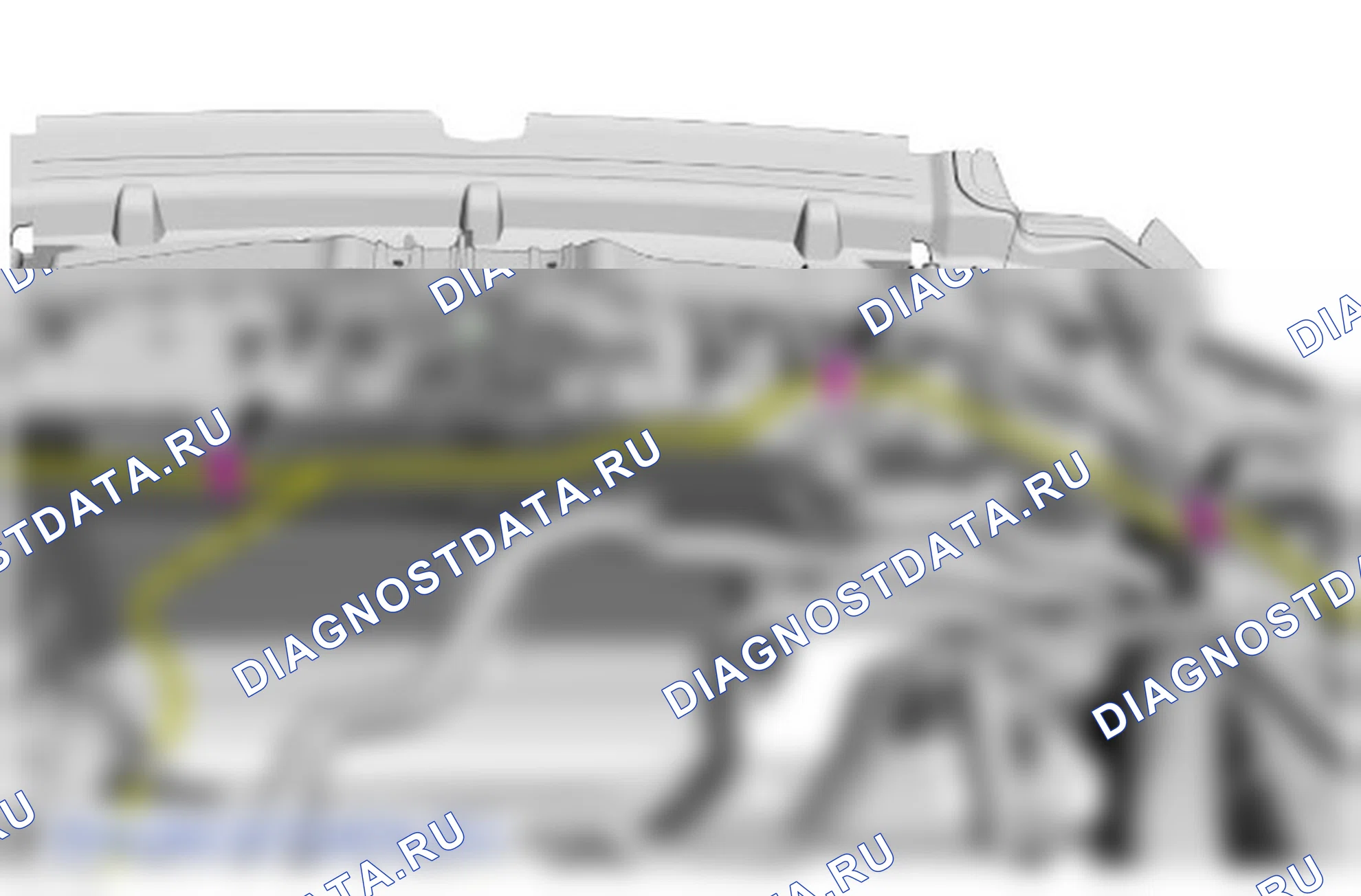 Как снять и установить панель с отверстием для решетки радиатора. Ford Transit Connect II