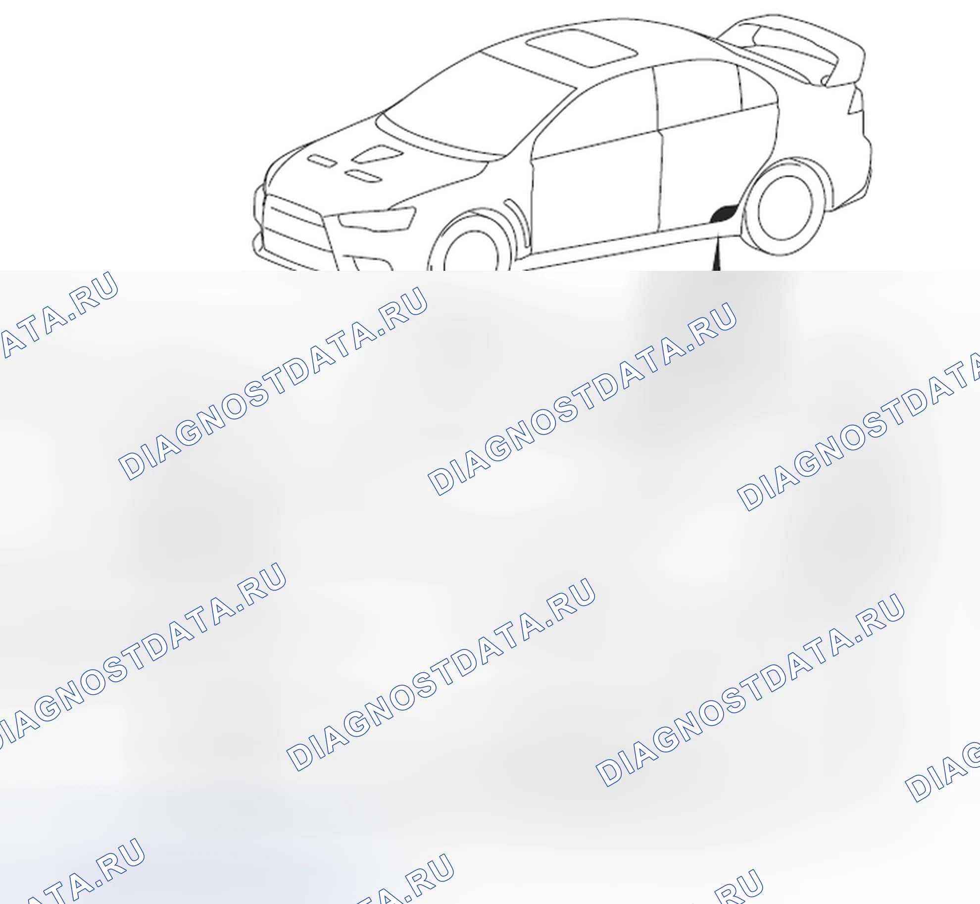 Рис. 71: >> A <<МОНТАЖ ЗАЩИТНОЙ ПЛЕНКИ. Mitsubishi Lancer Ralliart X рестайлинг