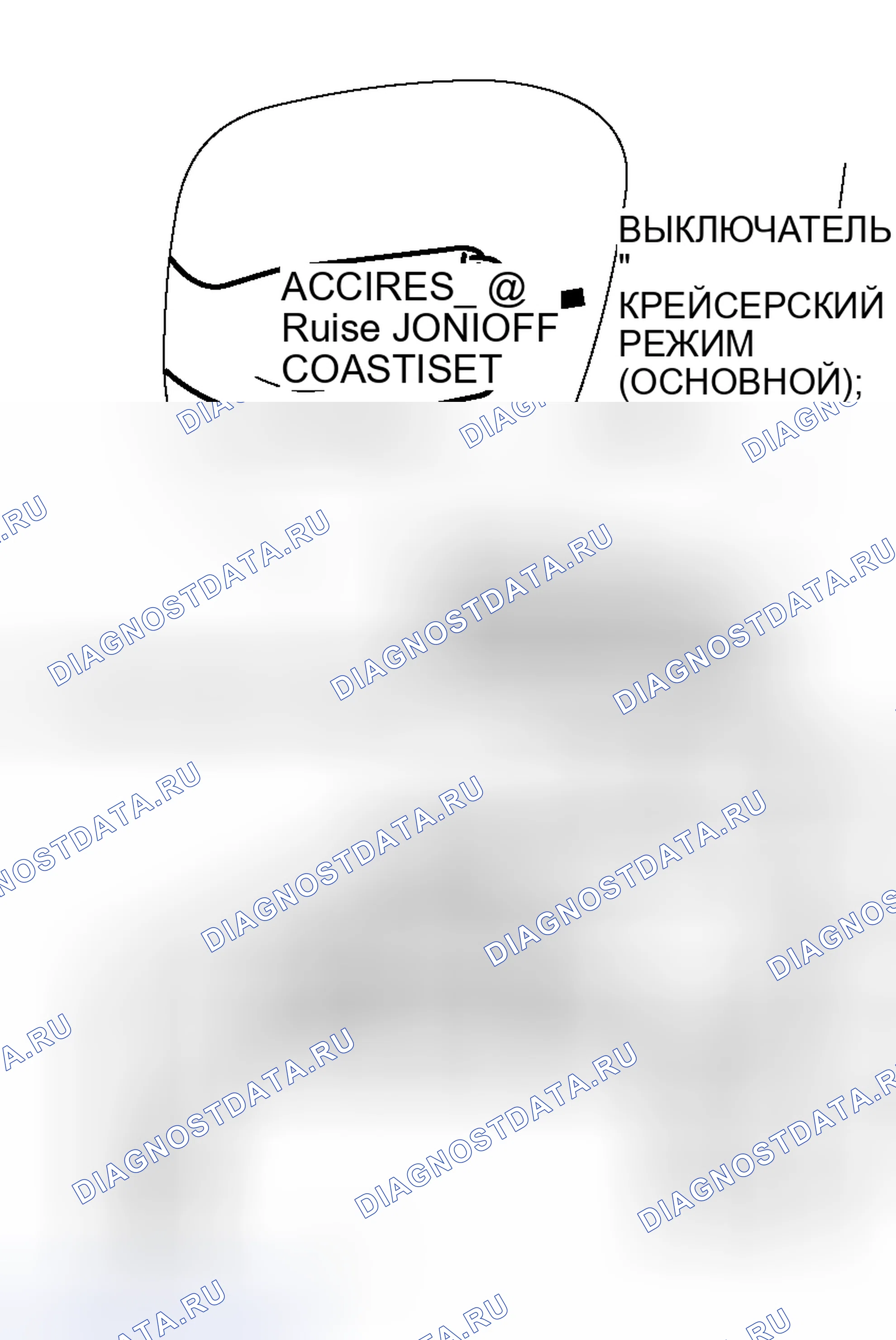 Рис. 66: ПРОВЕРКА ГЛАВНОГО ПЕРЕКЛЮЧАТЕЛЯ АВТОМАТИЧЕСКОГО КРУИЗ-КОНТРОЛЯ. Honda Grace I