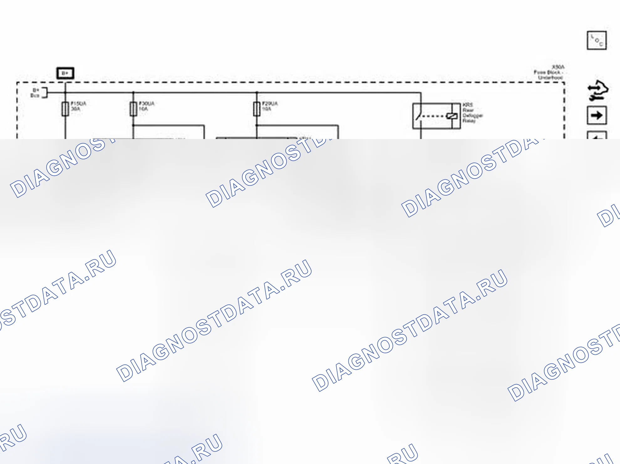 Рис. 65: Схемы подключения предохранителей F15UA, F16UA, F17UA, F29UA и F30UA. Chevrolet Spark M300