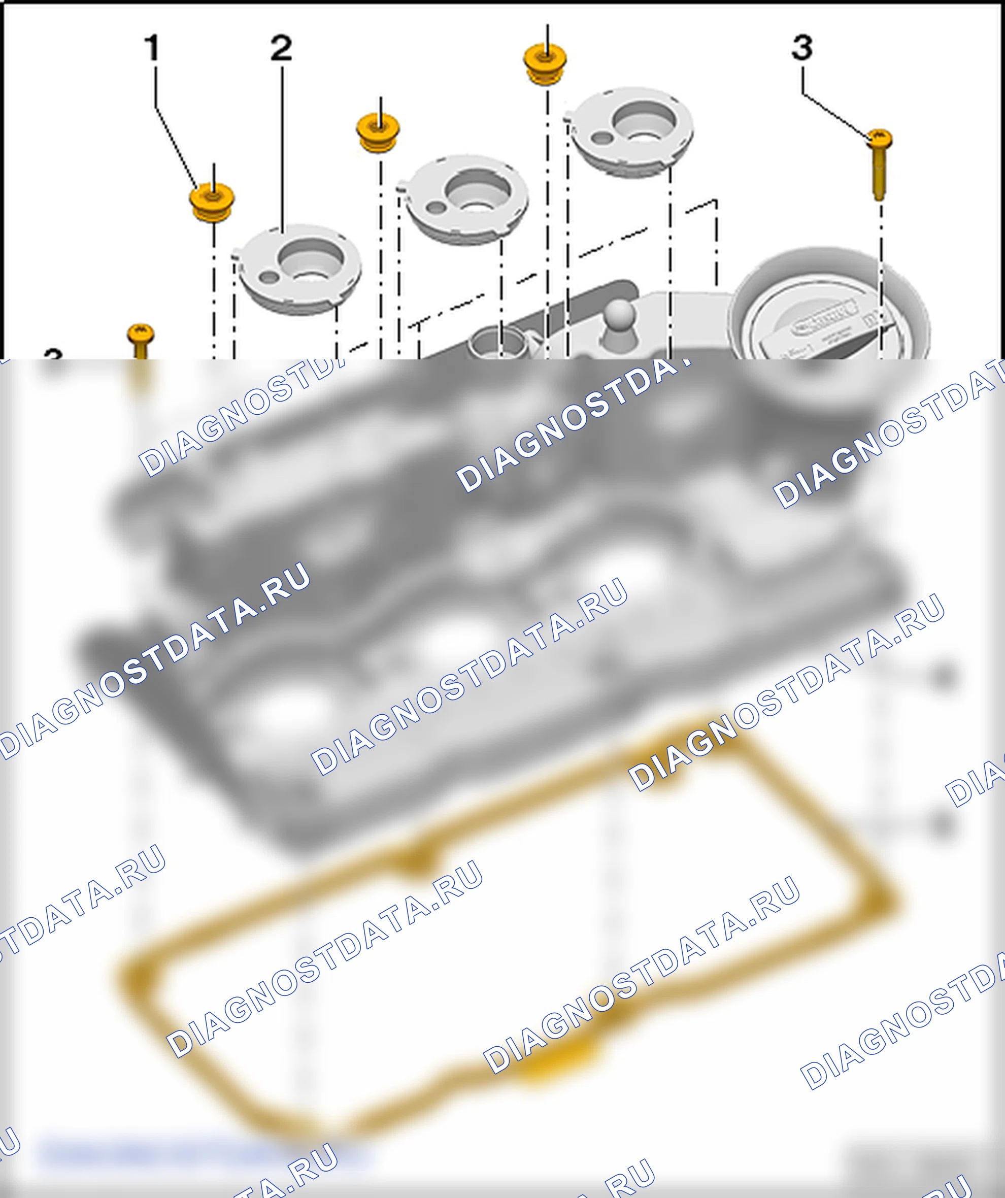 Головка блока цилиндров (3-цилиндровый дизельный двигатель (1,2 л, Common Rail)). SEAT Ibiza IV