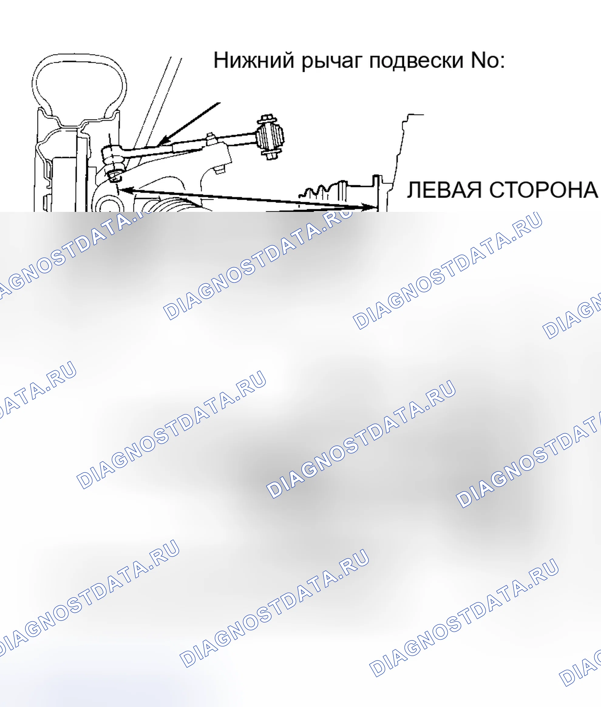 Рис. 4: Проверка длины рычага задней подвески (LS400) Предоставлено Toyota Motor Sales, США, Inc.. Lexus ES V20