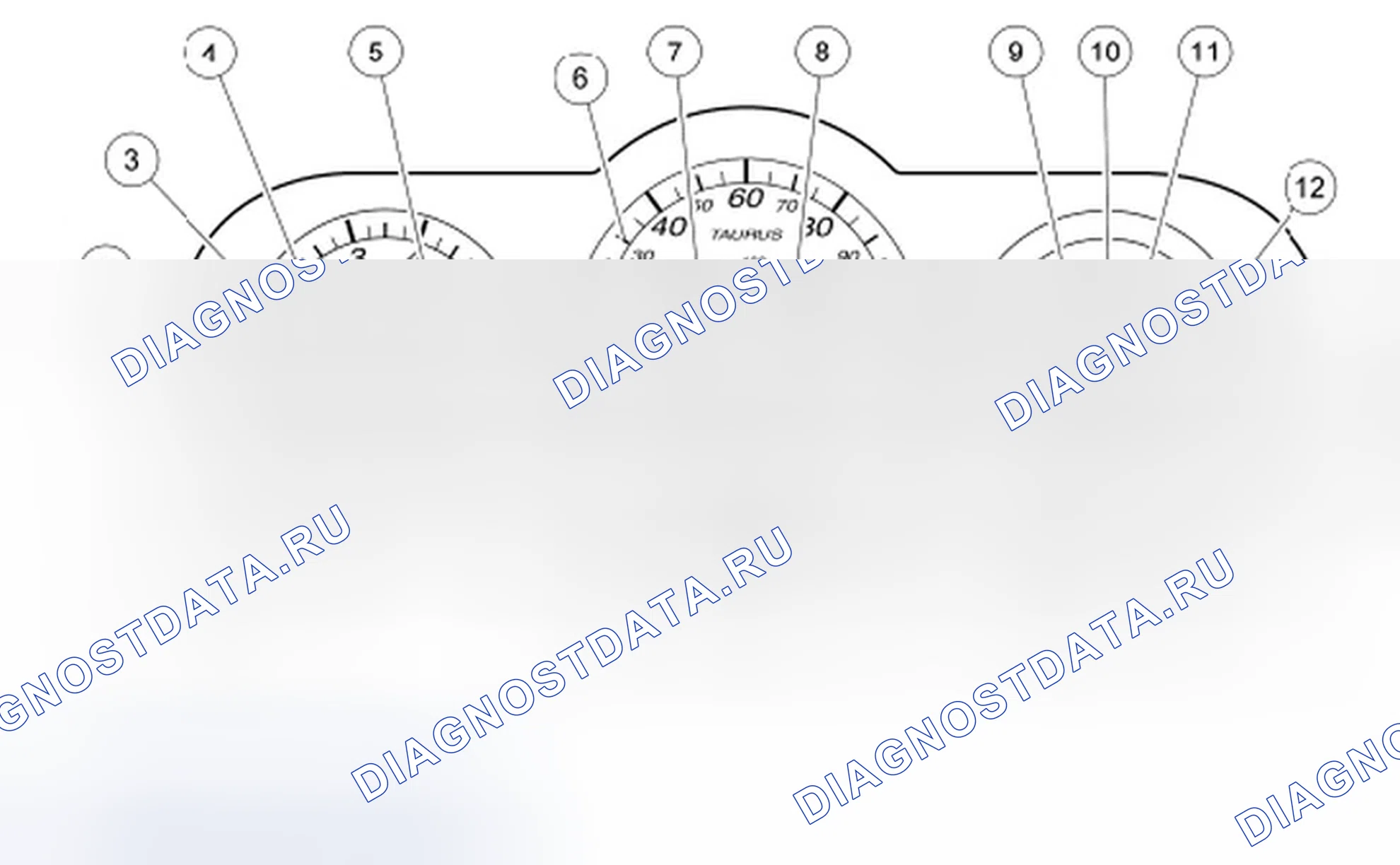 Рис. 61: Панель приборов (IPC). Ford Taurus VI
