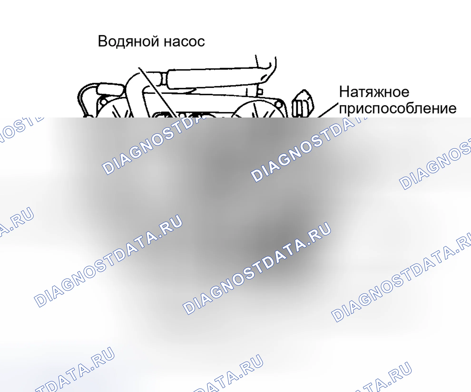 Рис. 24: Прокладка приводного ремня (житель деревни - 3,3 л с кондиционером). Ford Excursion I