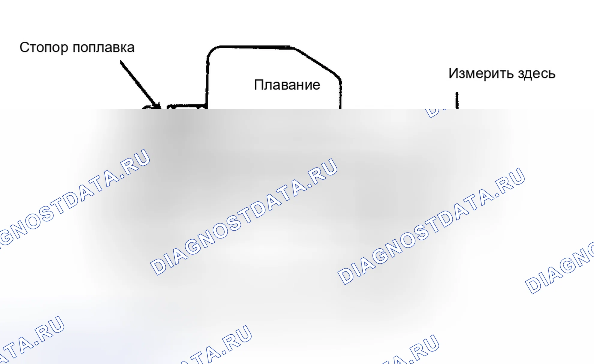 Рис. 34: Регулировка уровня поплавка Вкладка " А " для регулировки.. Nissan Pulsar N12