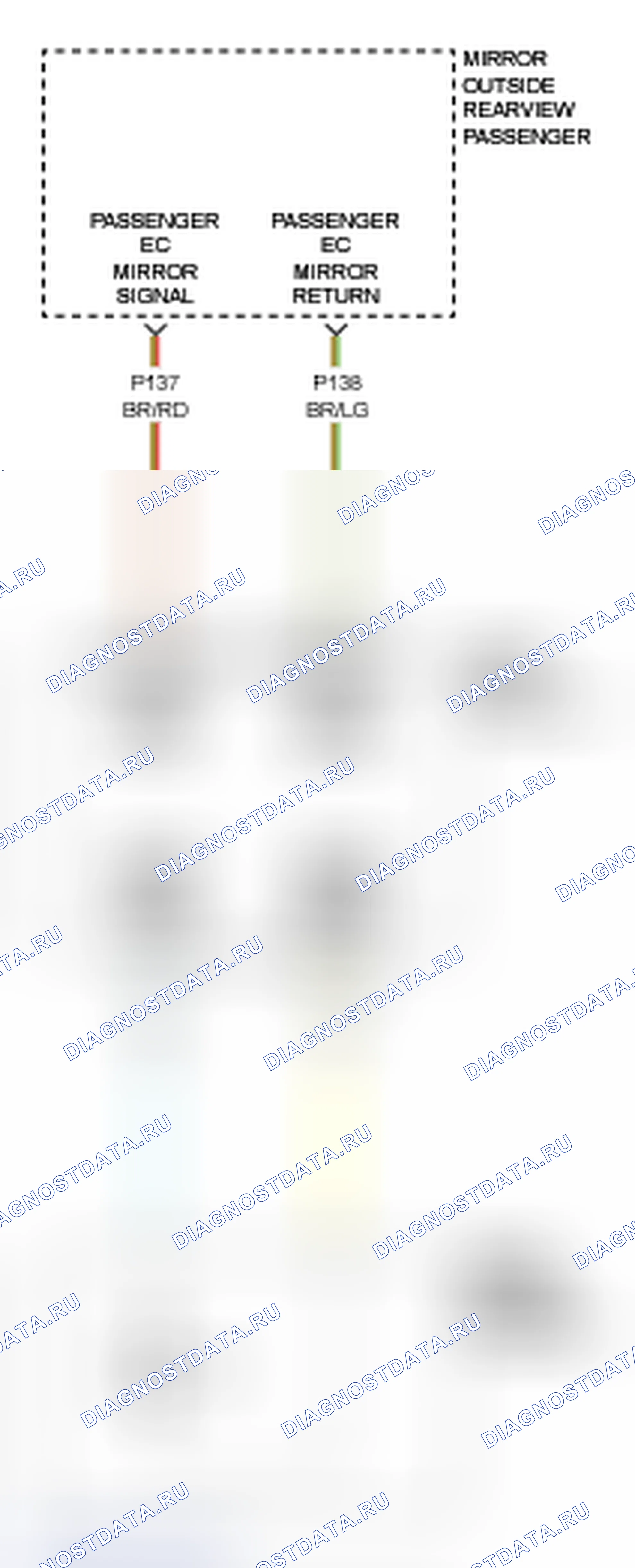 Рис. 257: B1F04-11-УПРАВЛЕНИЕ СКЛАДКОЙ ЗЕРКАЛА - ЗАМЫКАНИЕ ЦЕПИ НА ЗЕМЛЮ. RAM 1500 IV
