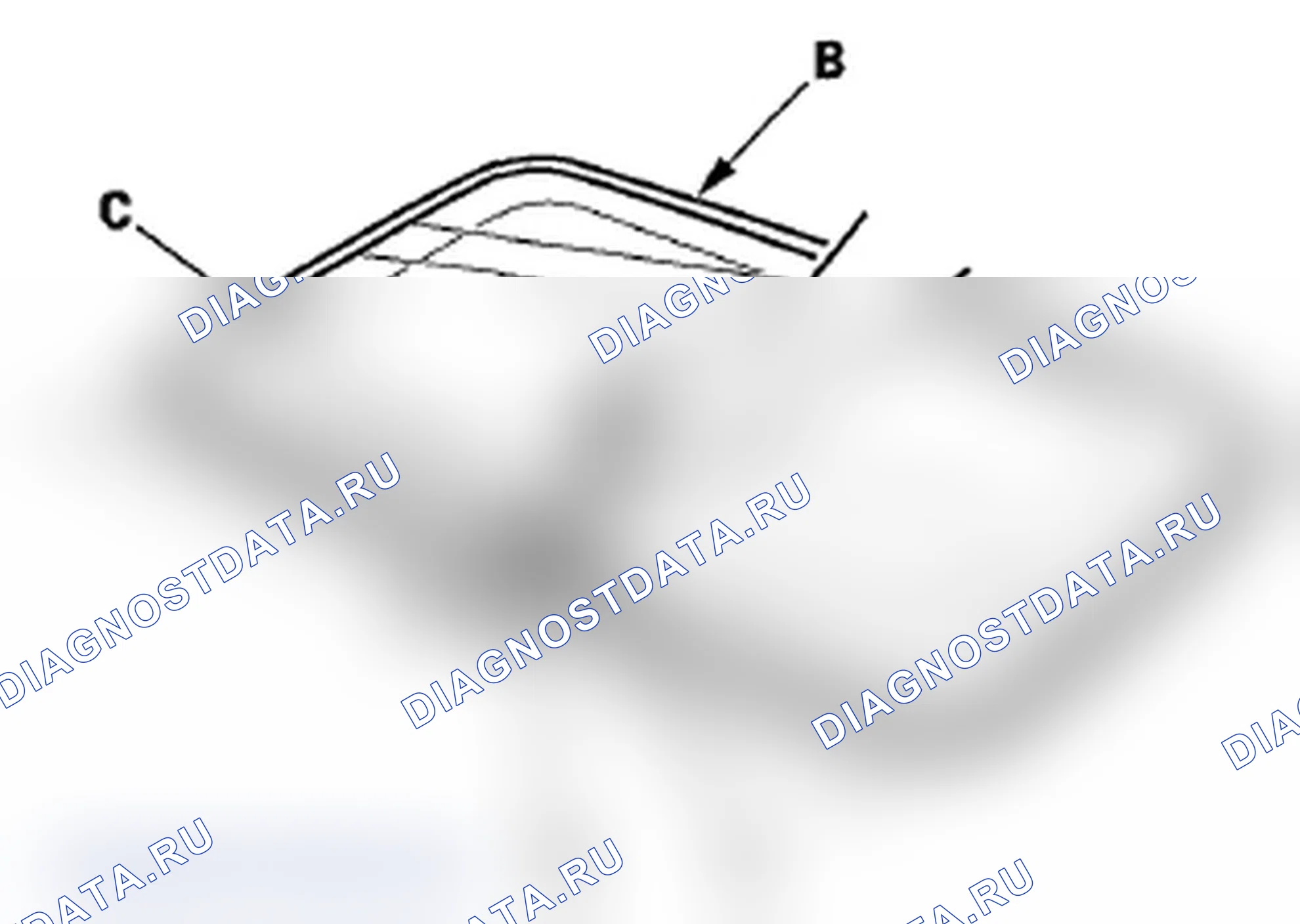 Рис. 6: Замена стеклянной полосы. Acura TL IV