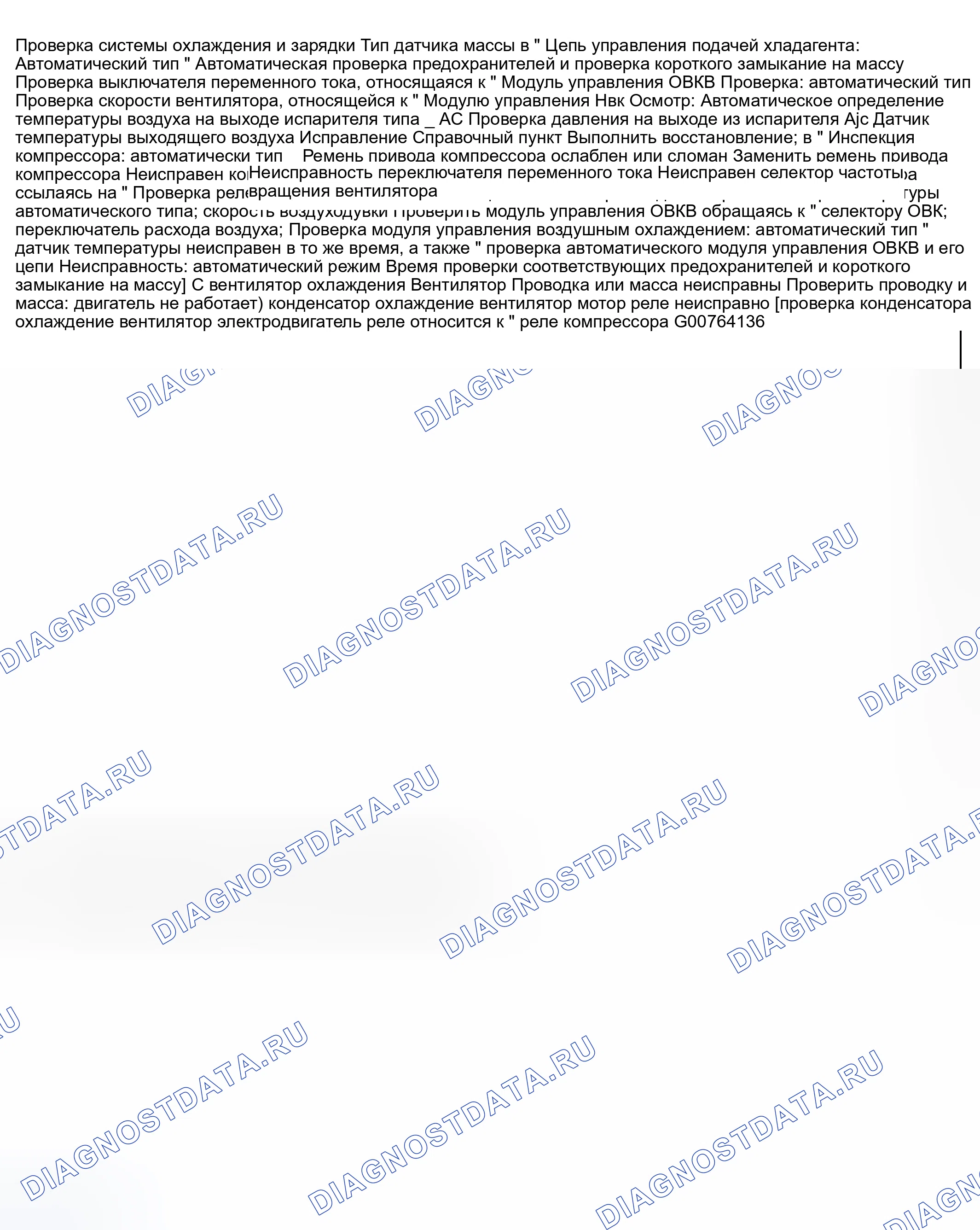 Рис. 75: Диагностика симптомов системы A / C. Suzuki Aerio I