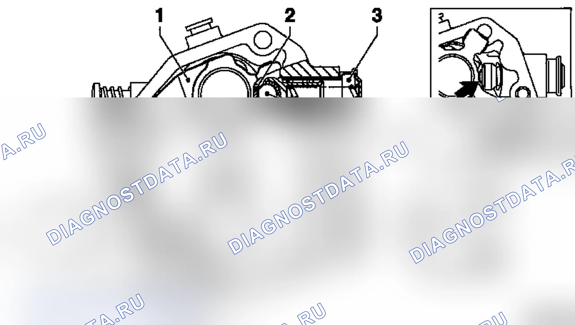 Корпус механизма переключения с фиксаторами переключения. Opel Vectra B
