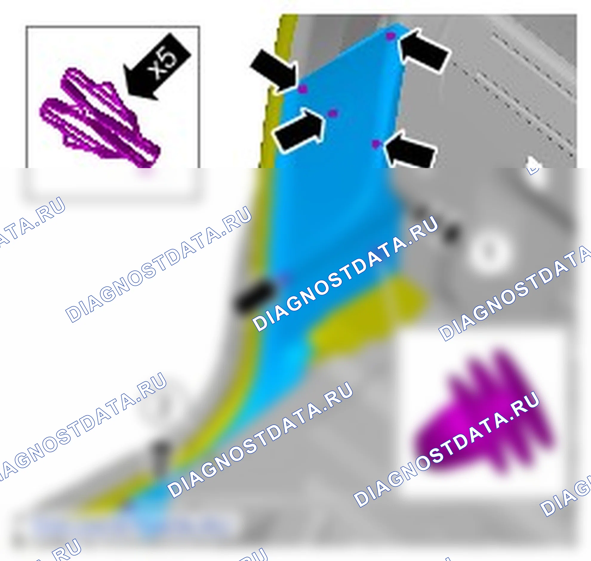 Как снять и установить нижнюю панель отделки стойки. Ford Ranger T6