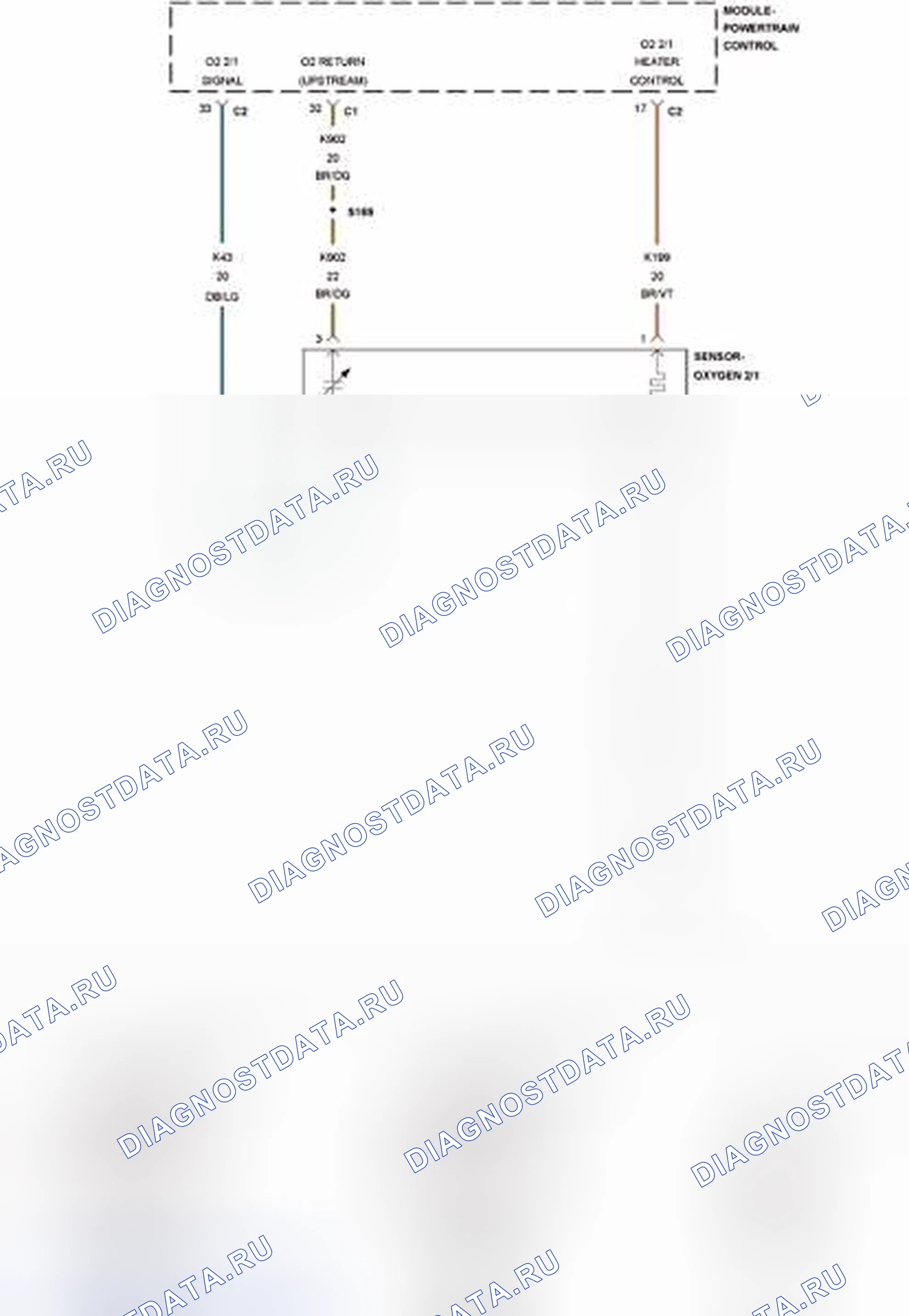 Рис. 133: P0051-O2 ДАТЧИК 2 / 1 ЦЕПЬ НАГРЕВАТЕЛЯ НИЗКИЙ. RAM Cab & Chassis 3500 HD I