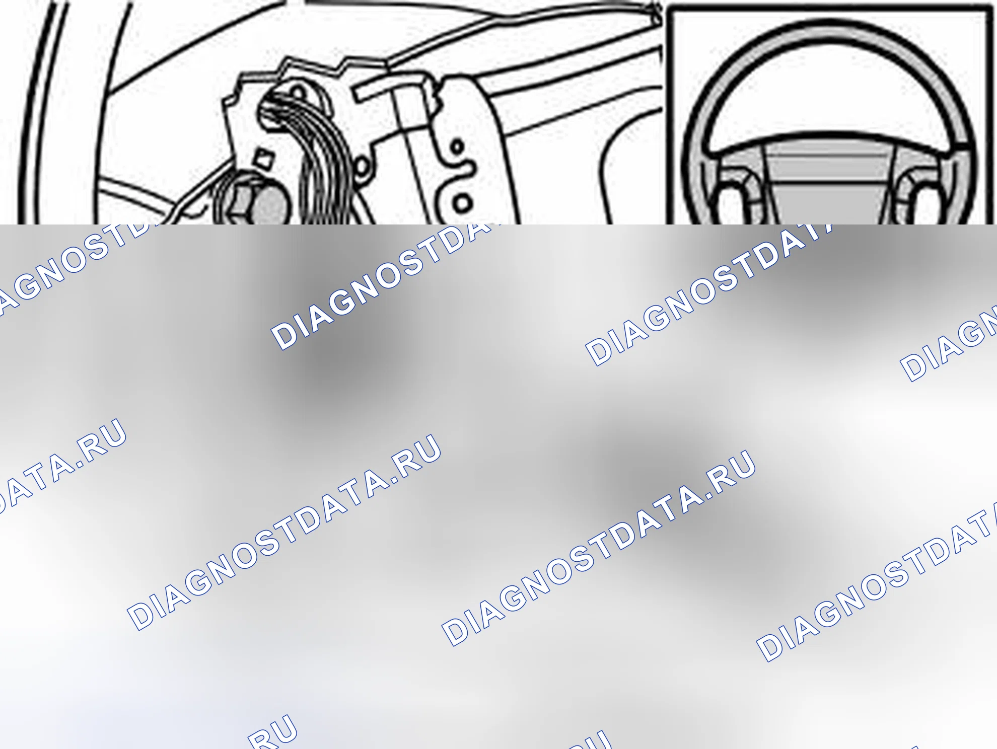 Рис. 108: Установка рулевого колеса и проверка положения руля. Volvo S80 I рестайлинг