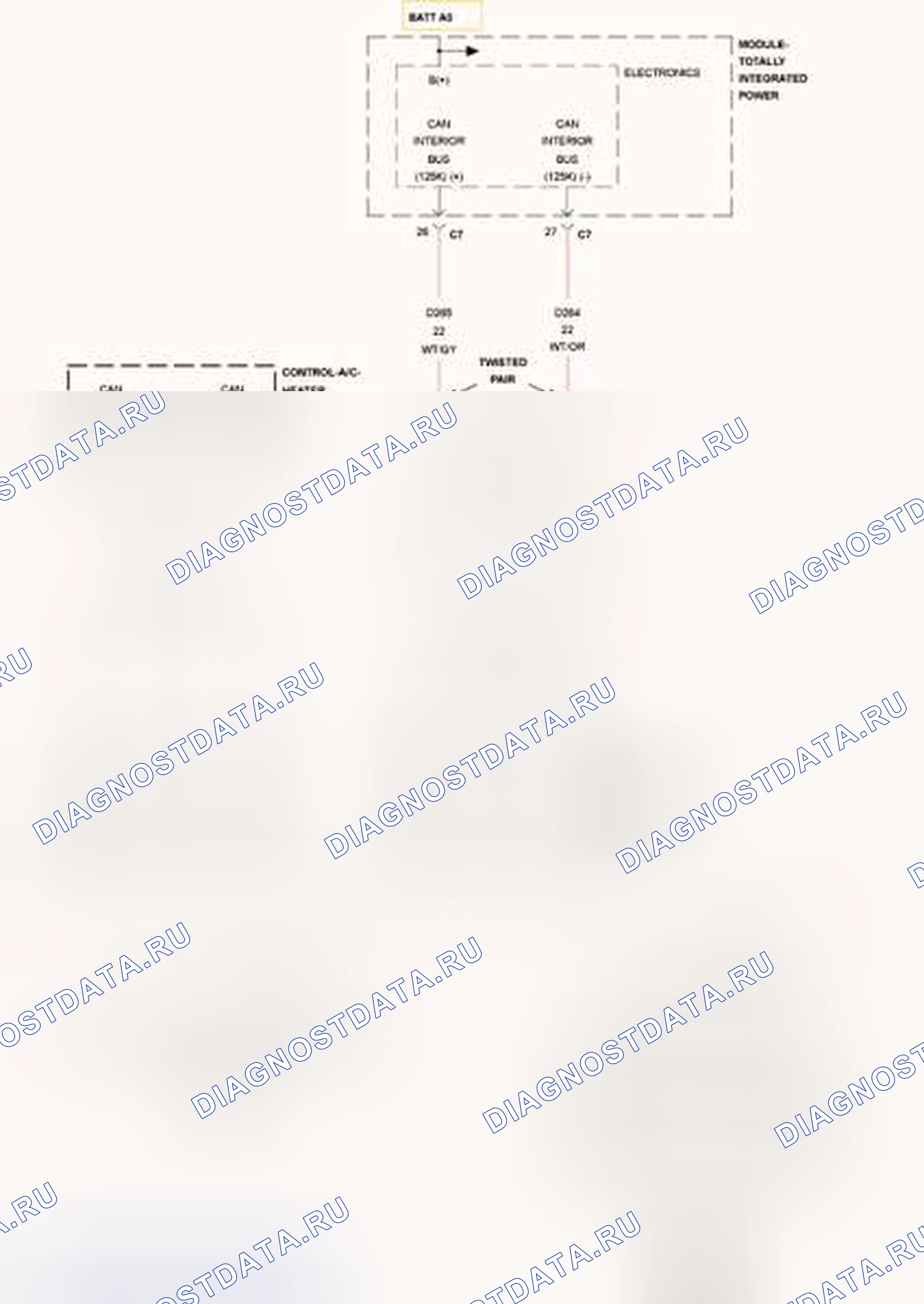 Рис. 3: U0010-CAN ВНУТРЕННЯЯ ШИНА. RAM Pickup 2500 