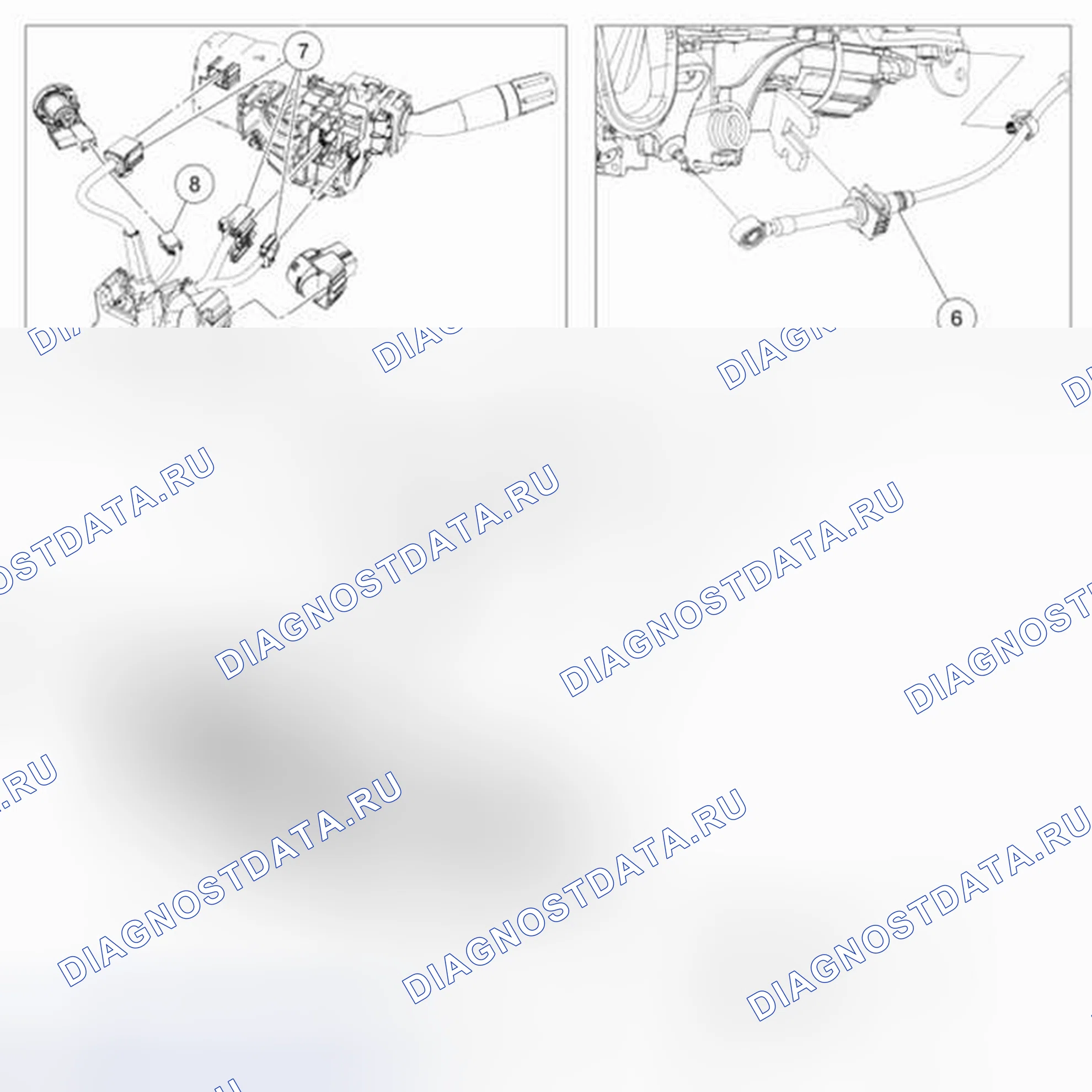 Рис. 44: Ручная колонка. Ford Pickup F250 Super Duty II