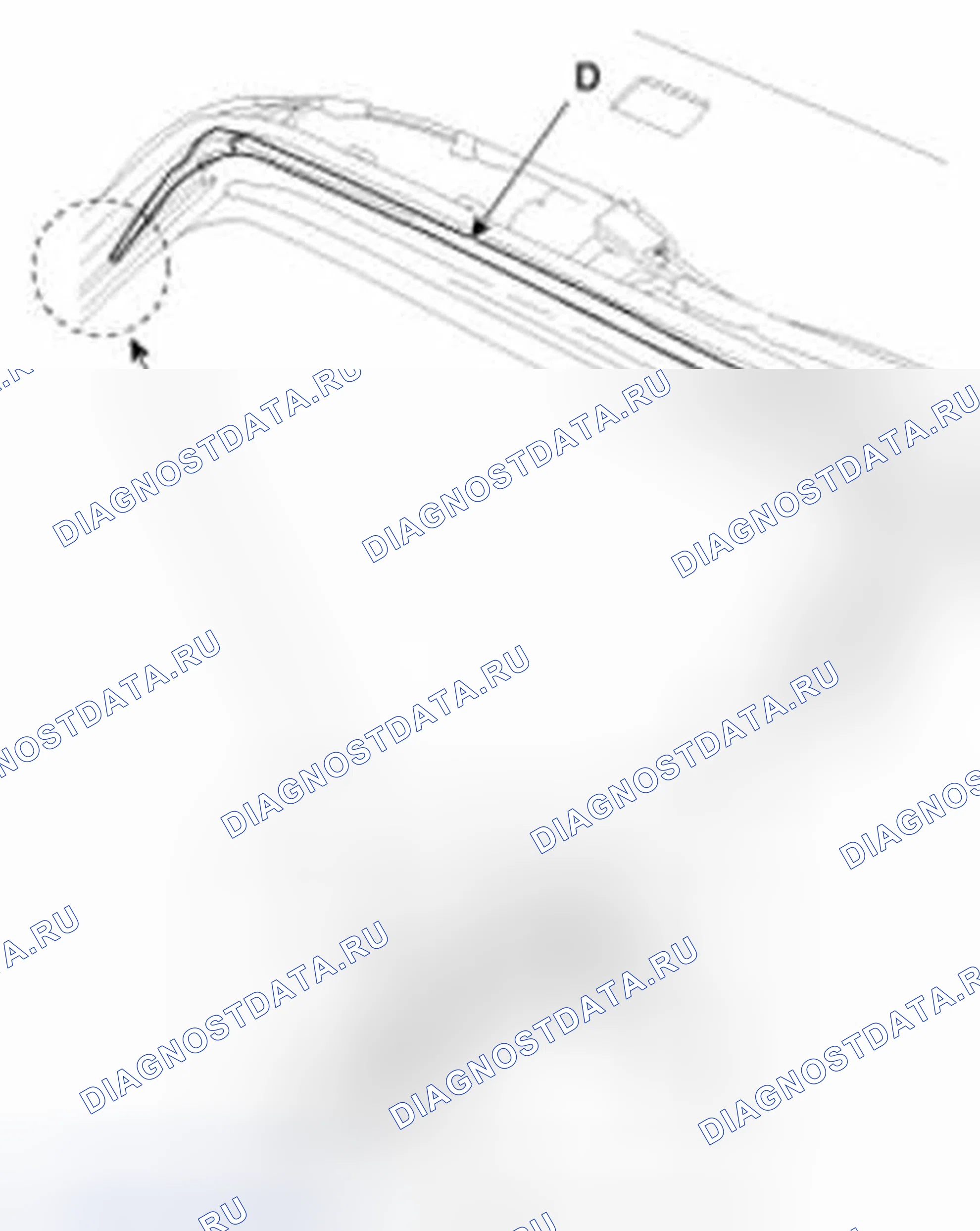 Рис. 74: Замена дефлектора. Hyundai Equus II