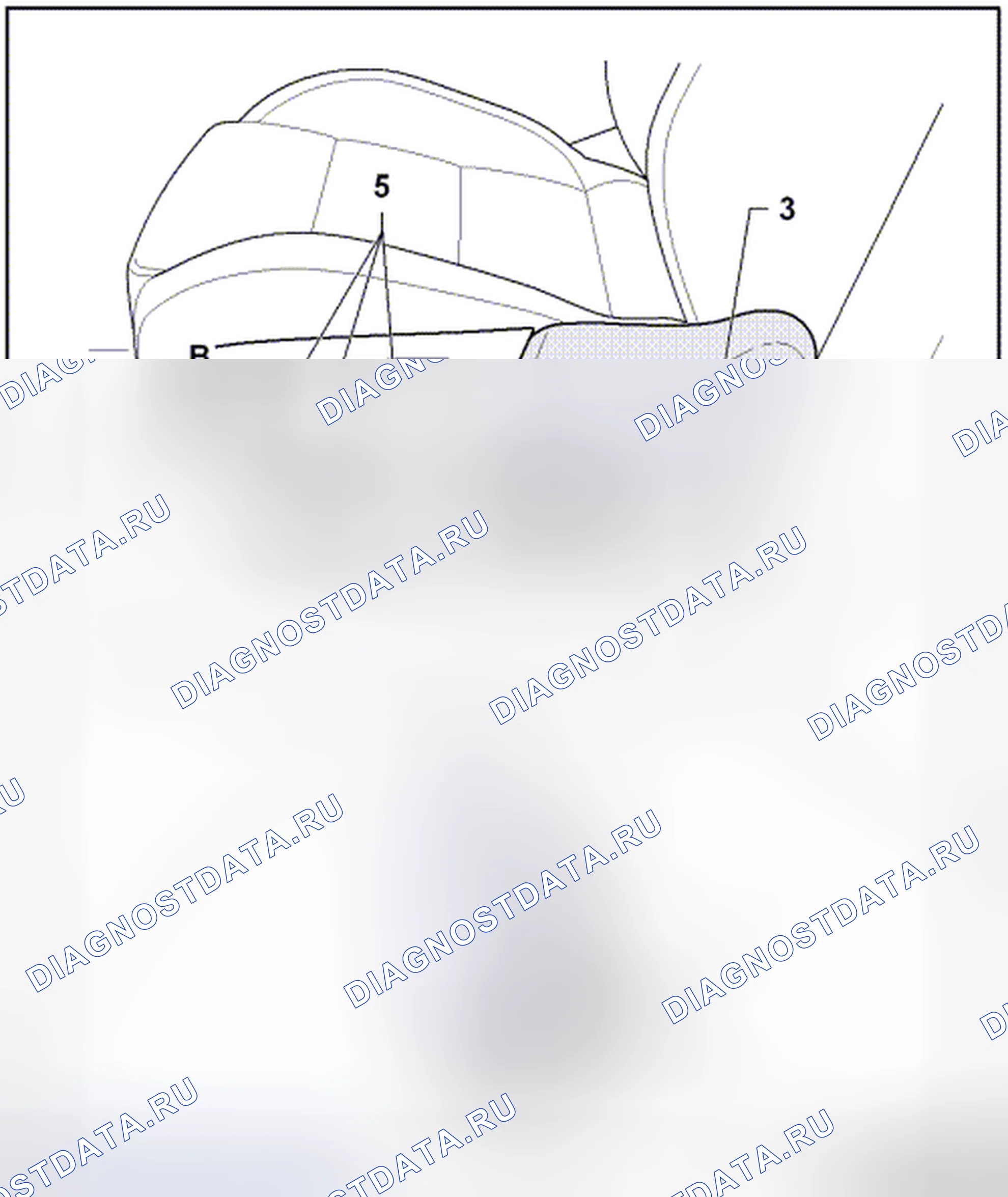 Рис. 99: ОТДЕЛКА ЛЕВОГО СИДЕНЬЯ С ЭЛЕКТРОПРИВОДОМ. Volkswagen Golf Mk7