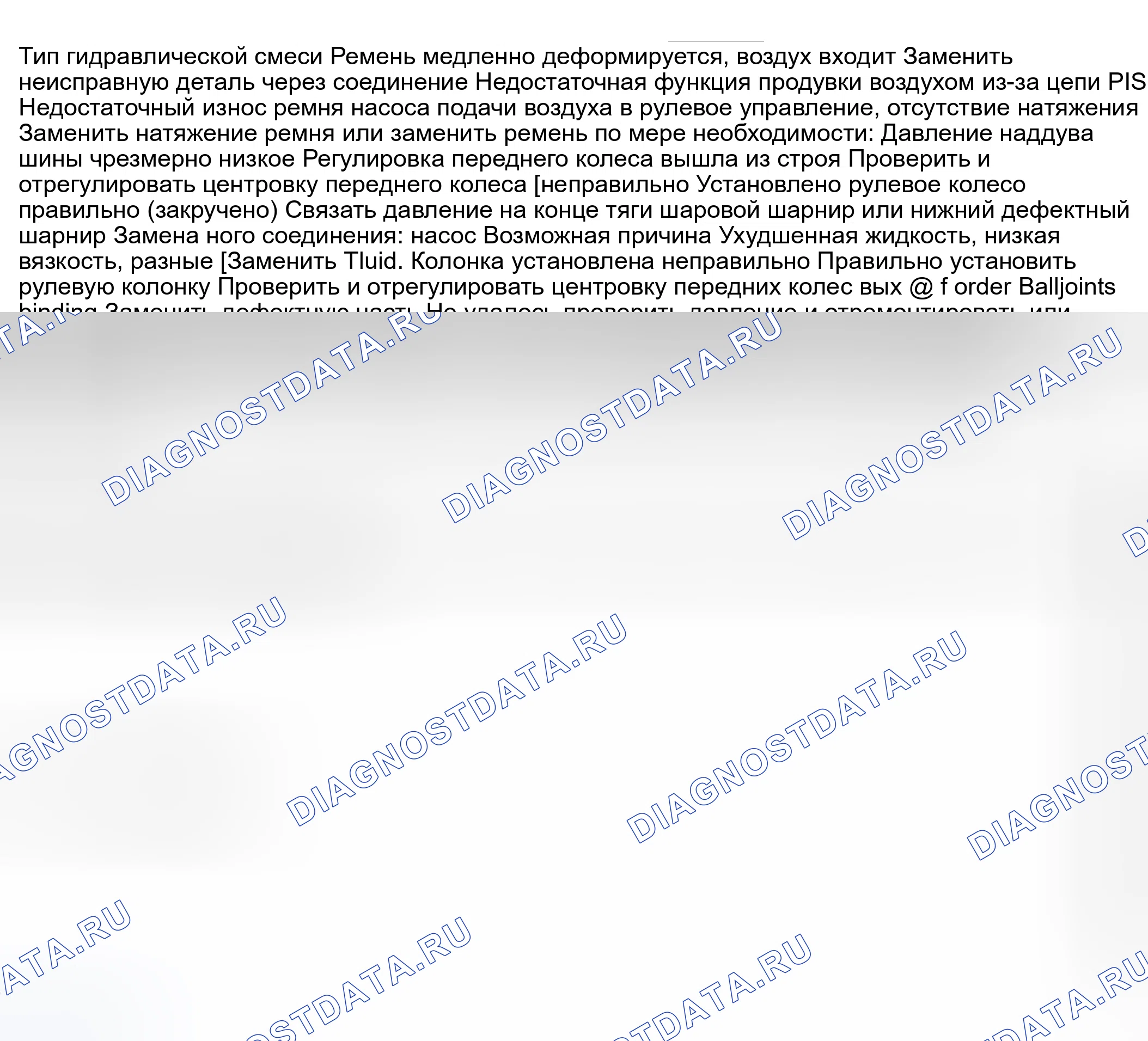 Рис. 4: Диагностика симптомов системы P / S. Suzuki Aerio I