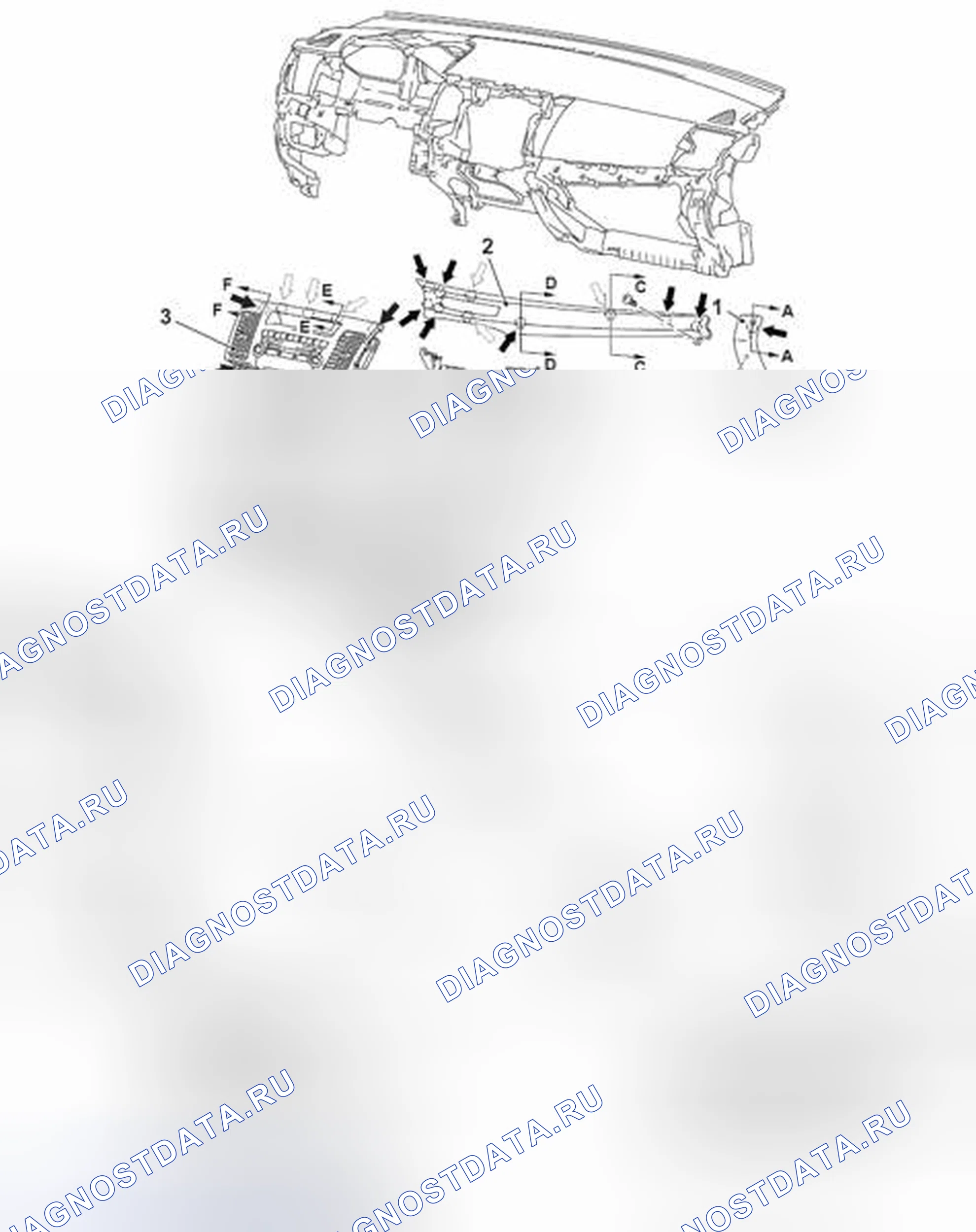 Рис. 101: ДЕМОНТАЖ И МОНТАЖ. Mitsubishi Lancer Ralliart X рестайлинг
