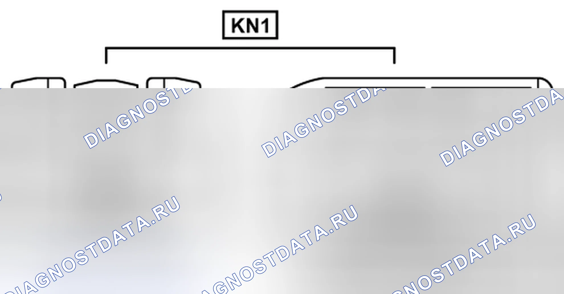 Рис. 694: Вид с торца линейного соединителя (KN1). Toyota Camry XV40