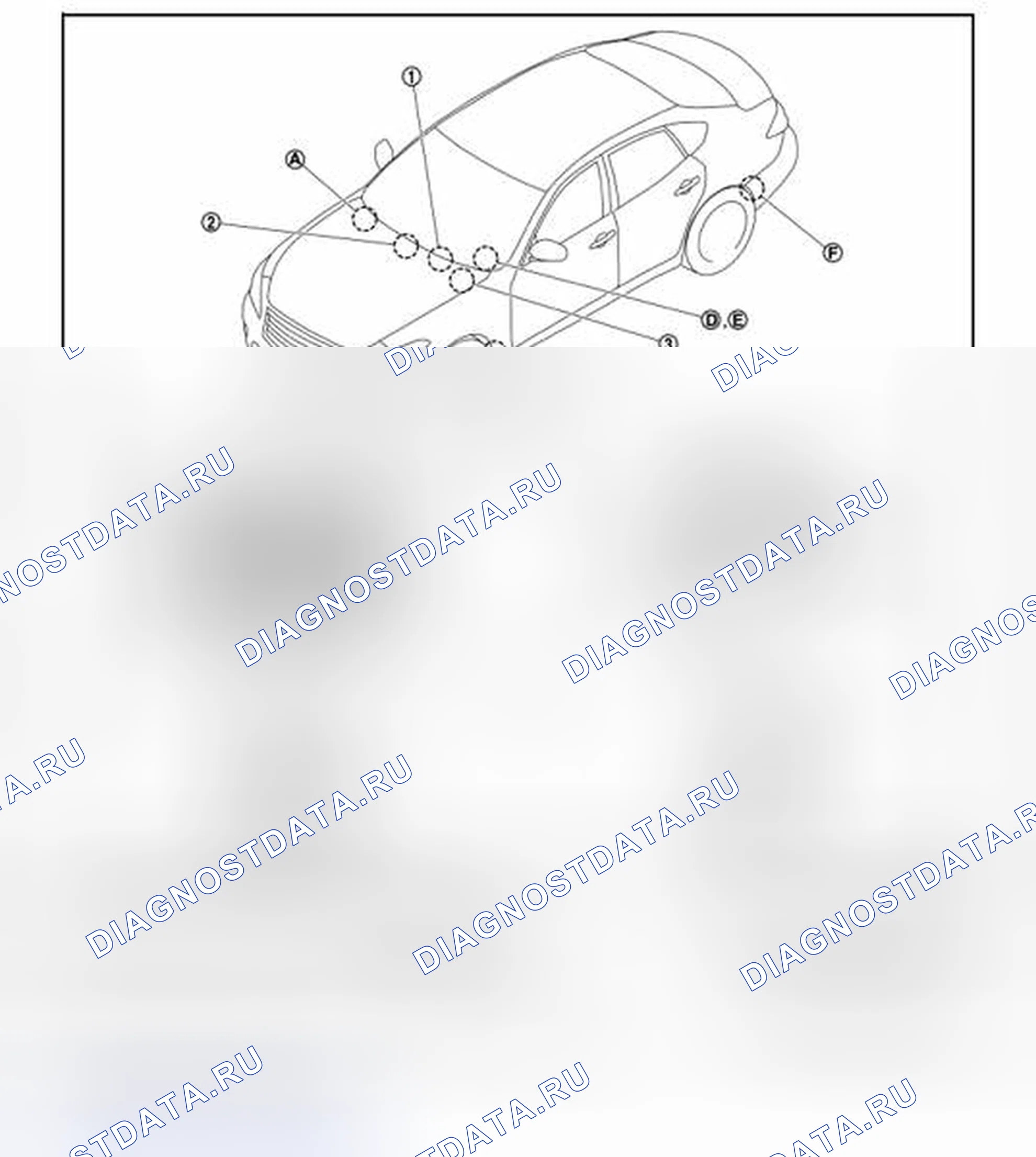 Рис. 135: Расположение компонентов. Infiniti Q70 I рестайлинг