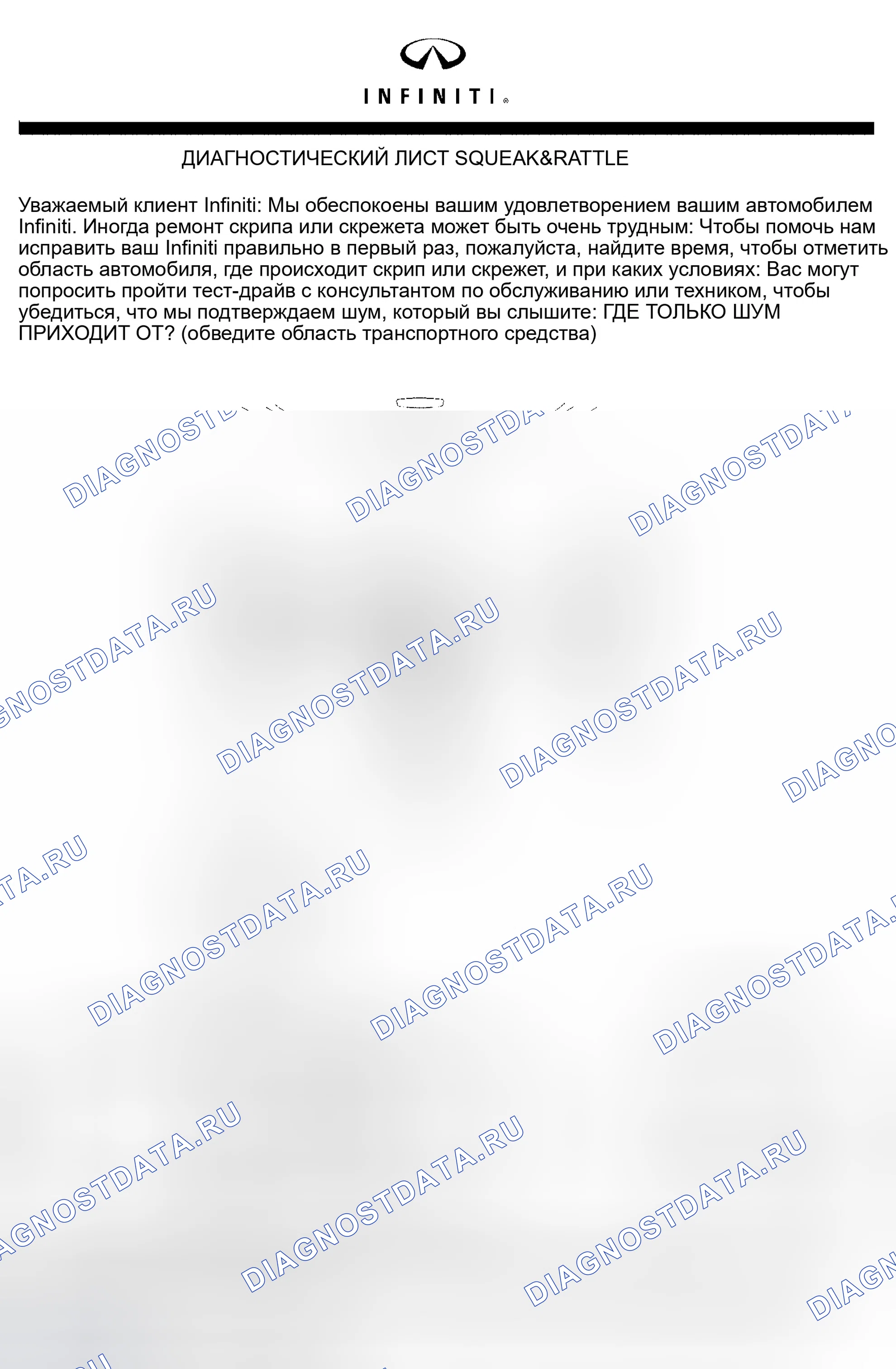 Рис. 8: Диагностическая таблица. Infiniti QX56 I