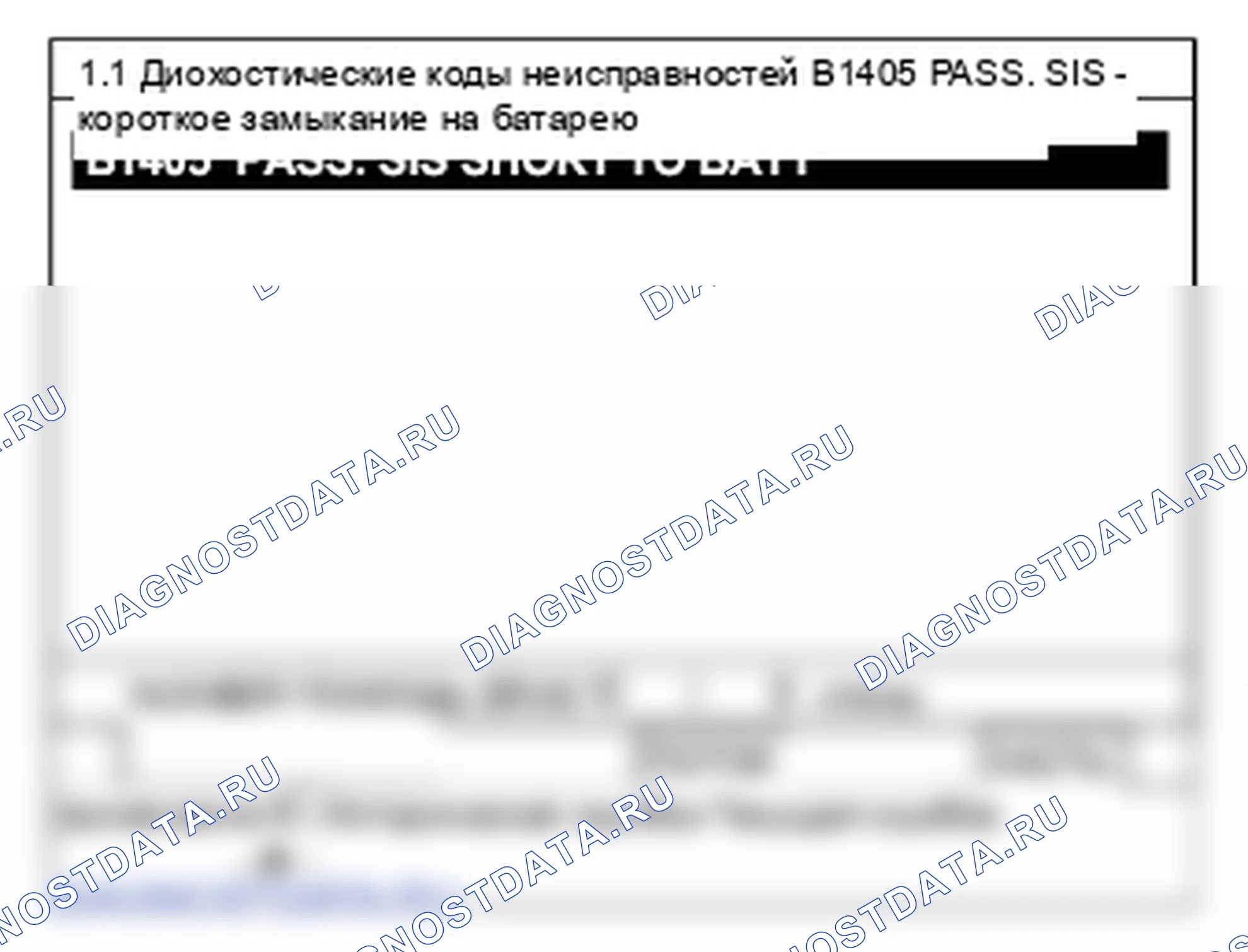 B1405: SIS передний-пассажир замыкание на батарею. Hyundai Santa Fe CM
