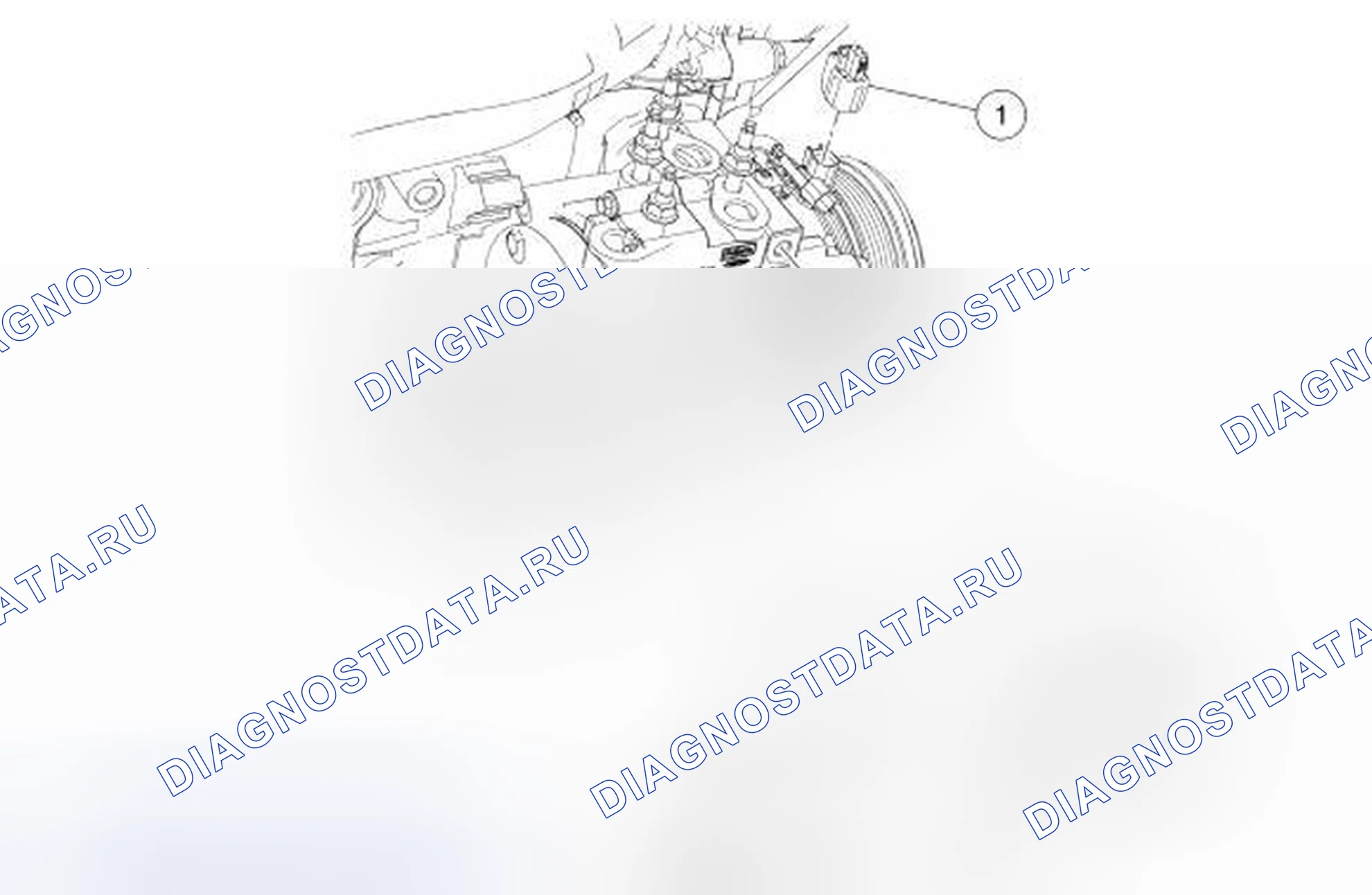 Рис. 7: Датчик положения коленчатого вала (положение коленвала) - 4.6L (3V). Hyundai Mufasa I