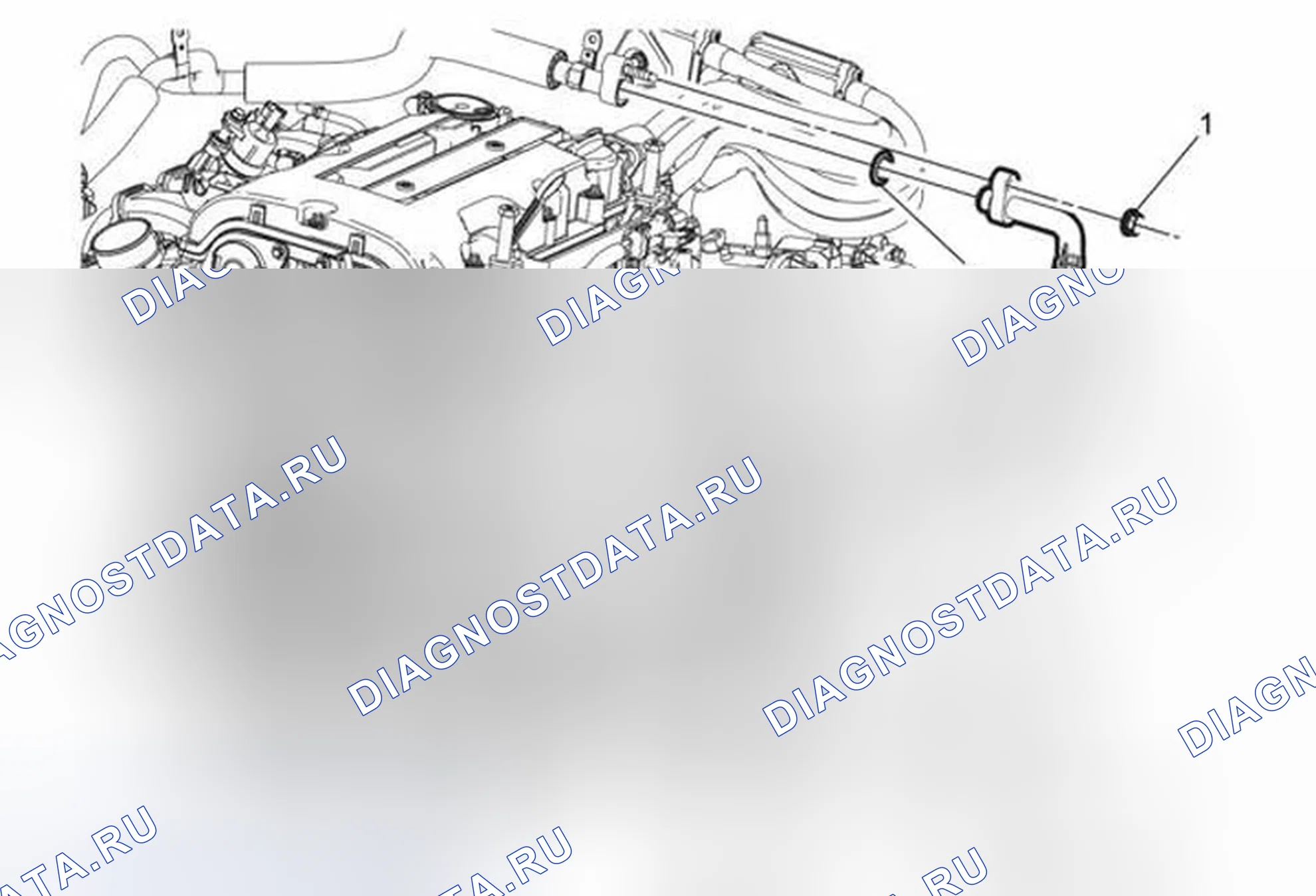Рис. 2: Замена переднего шланга компрессора кондиционера. Cadillac ELR I