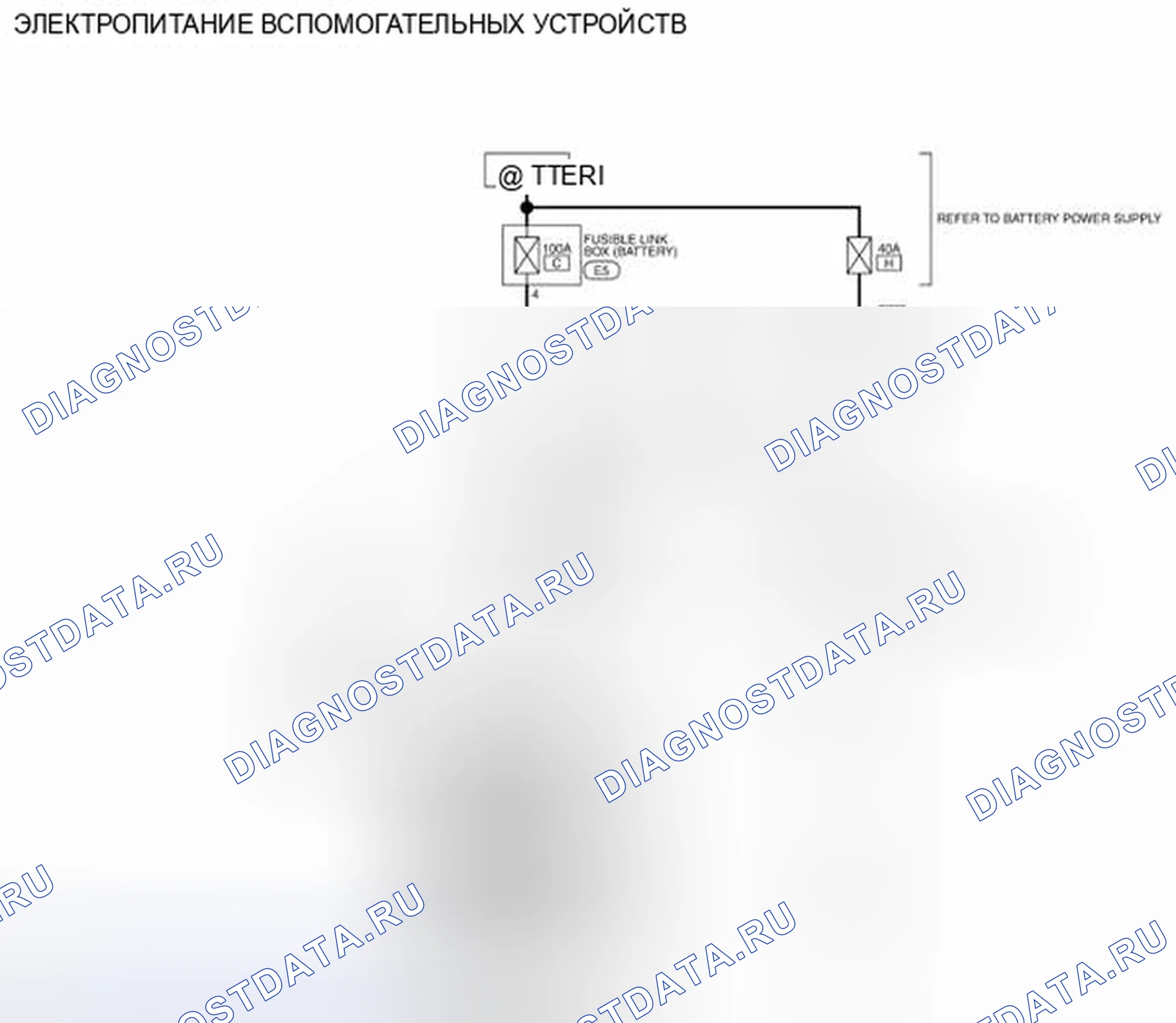Рис. 36: электросхема -приемный источник питания. Nissan Altima L32 рестайлинг