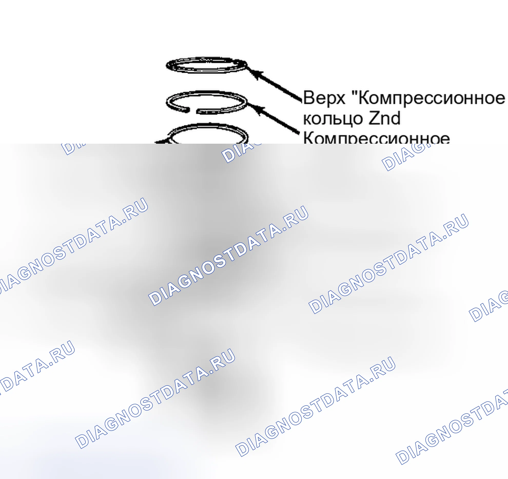 Рис. 5: Позиционирование поршневого кольца Выемка в поршне должна быть обращена к передней части двигателя.. Oldsmobile Cutlass V
