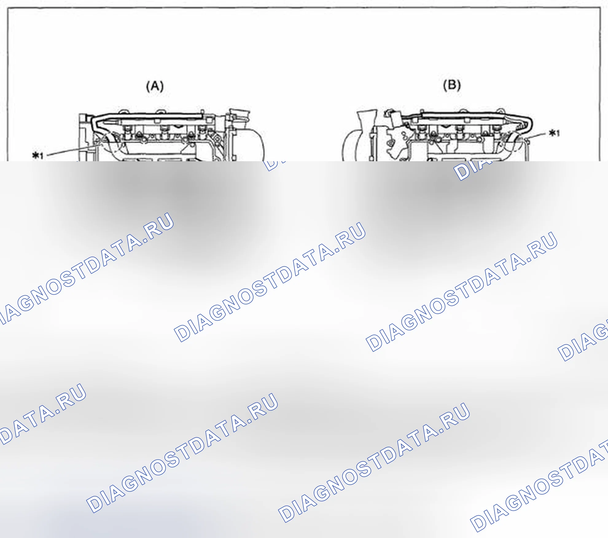 Рис. 386: Схема сборки жгута двигателя 2. Subaru Legacy BM/BR