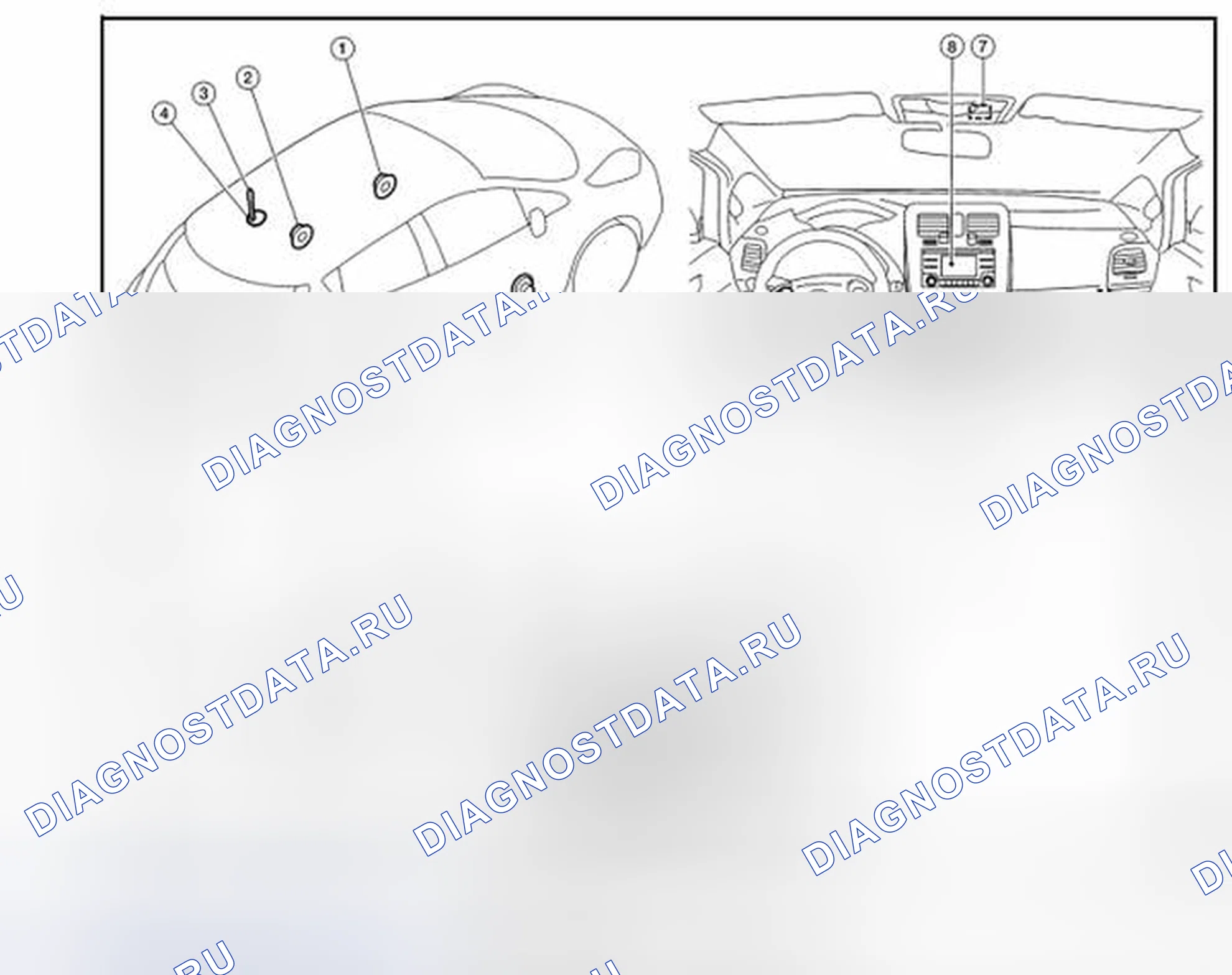 Рис. 224: Расположение компонентов. Nissan Leaf I