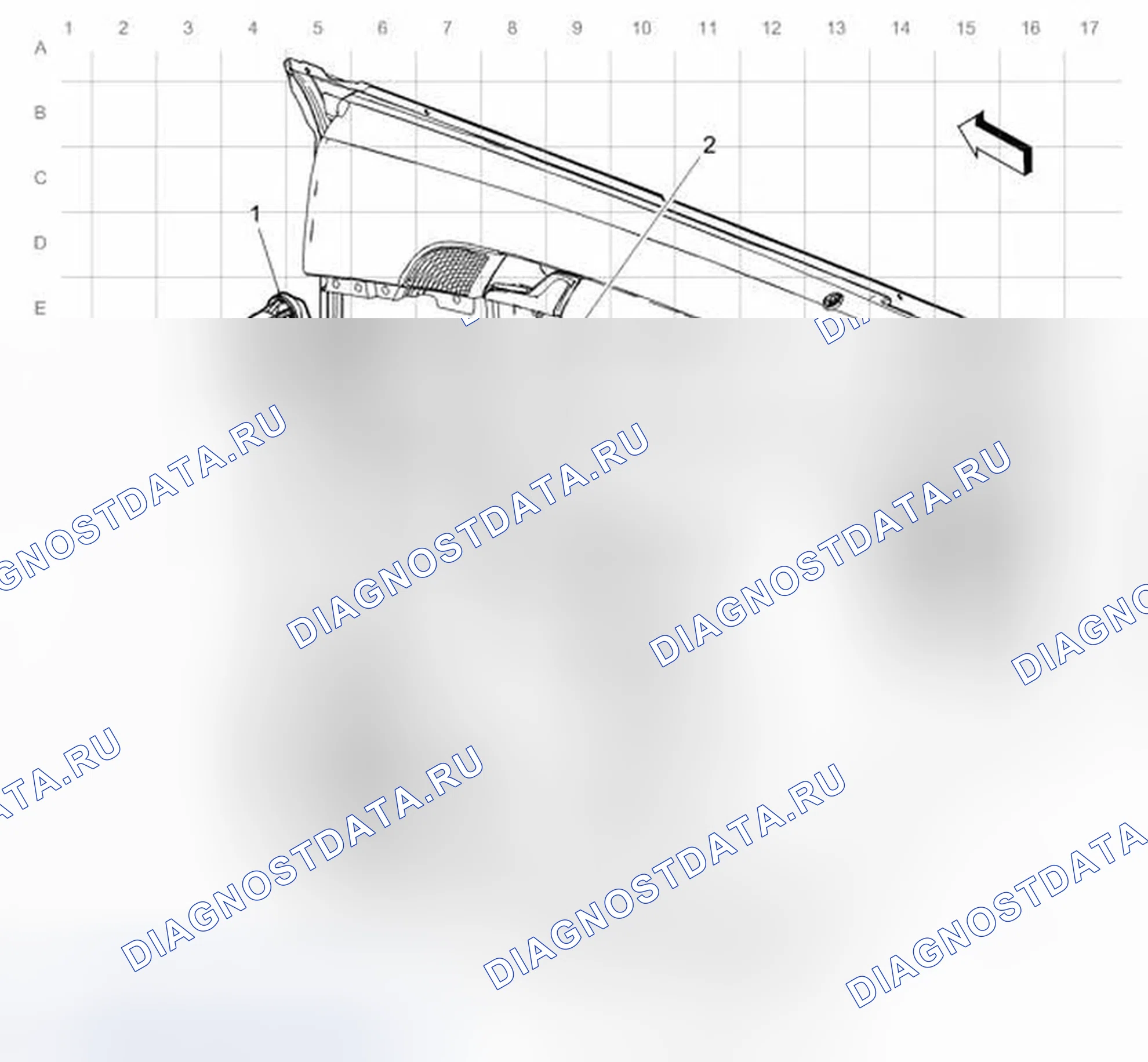 Рис. 38: Прокладка жгутов правой задней двери. Chevrolet Captiva I рестайлинг 2