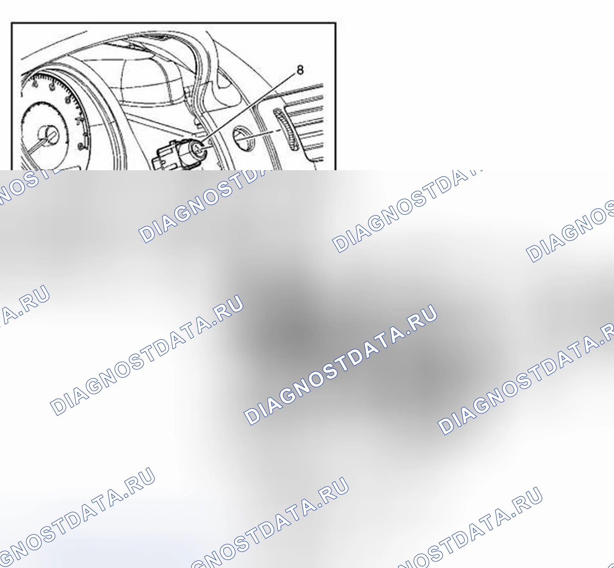 Рис. 22: Замена переключателя предупреждения об опасности. Chevrolet Cobalt I