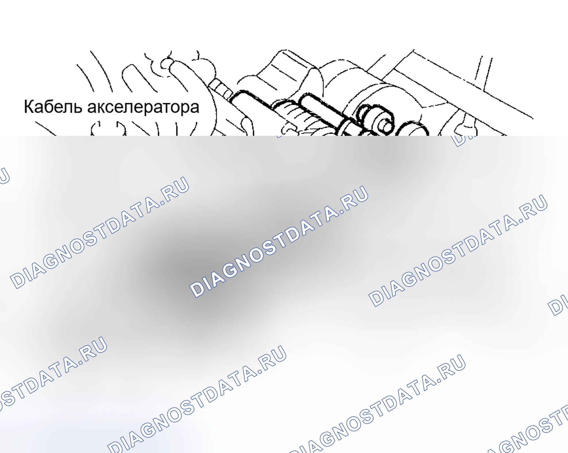 Рис. 58: КАБЕЛЬ УСКОРИТЕЛЯ. Subaru Impreza WRX GD/GG рестайлинг