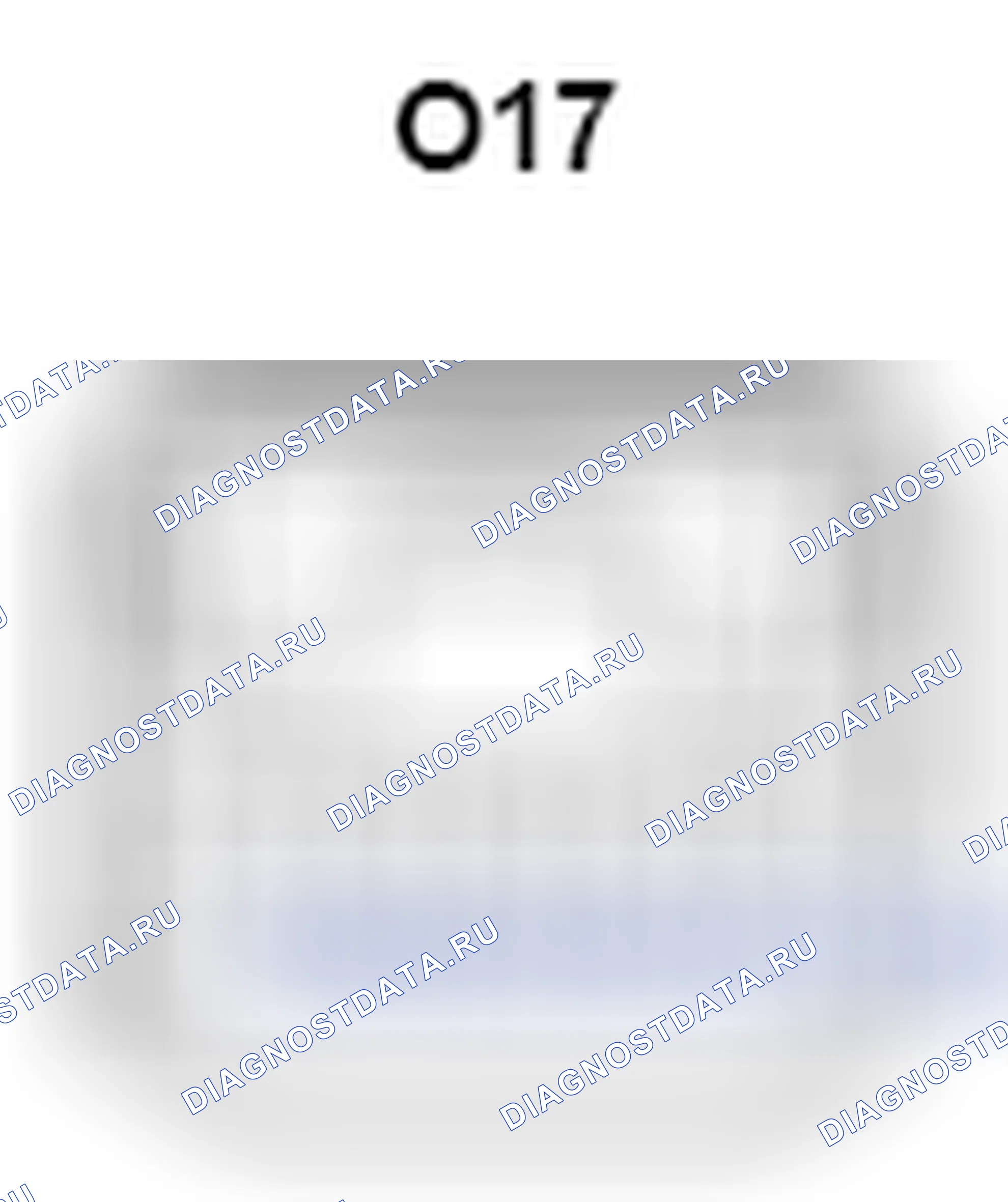 Рис. 1306: Вид с торца разъема приемника управления дверью (O17). Toyota Camry XV40