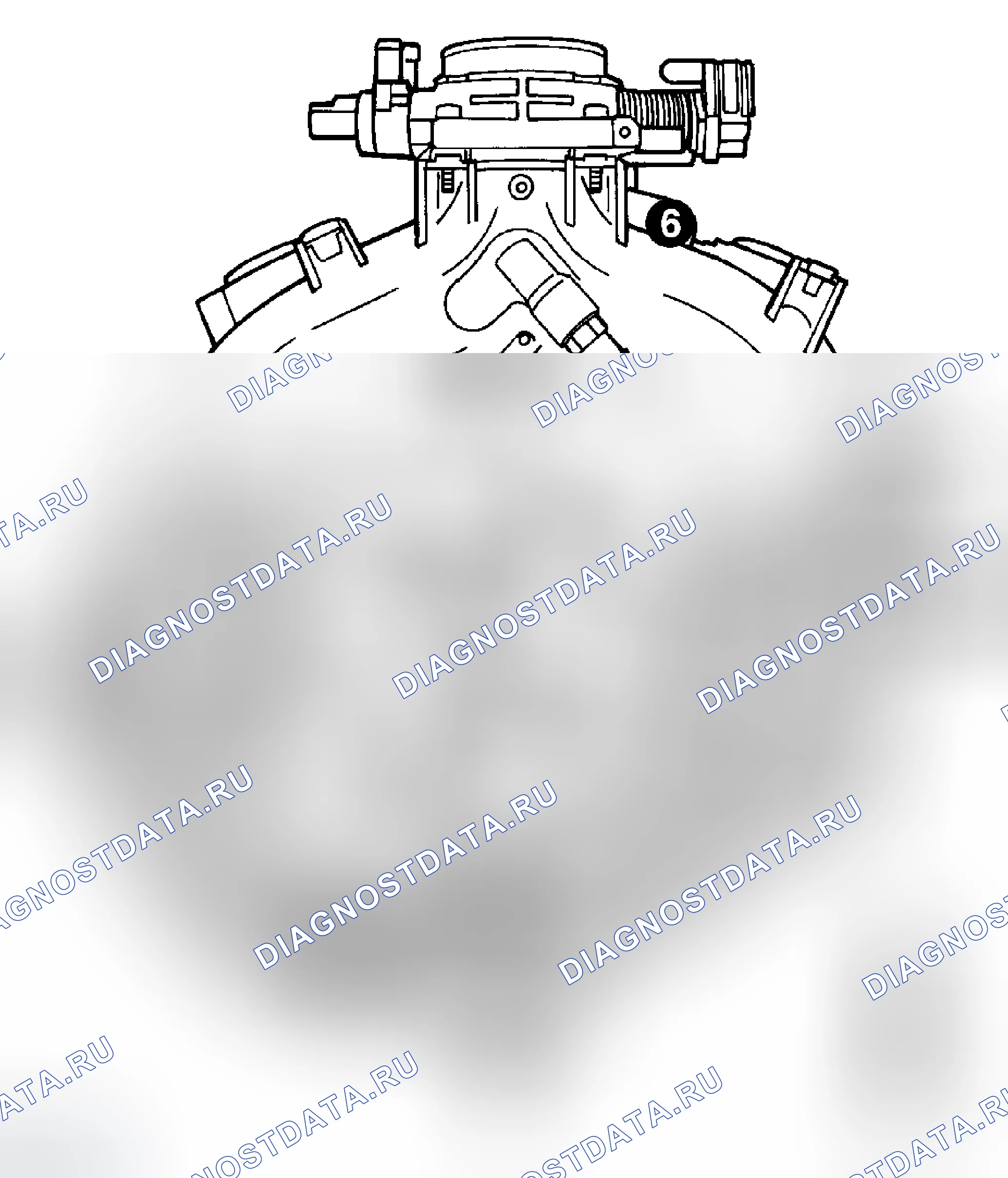 Рис. 550: ВПУСКНОЙ КОЛЛЕКТОР - ВЕРХНИЙ. Dodge Avenger II