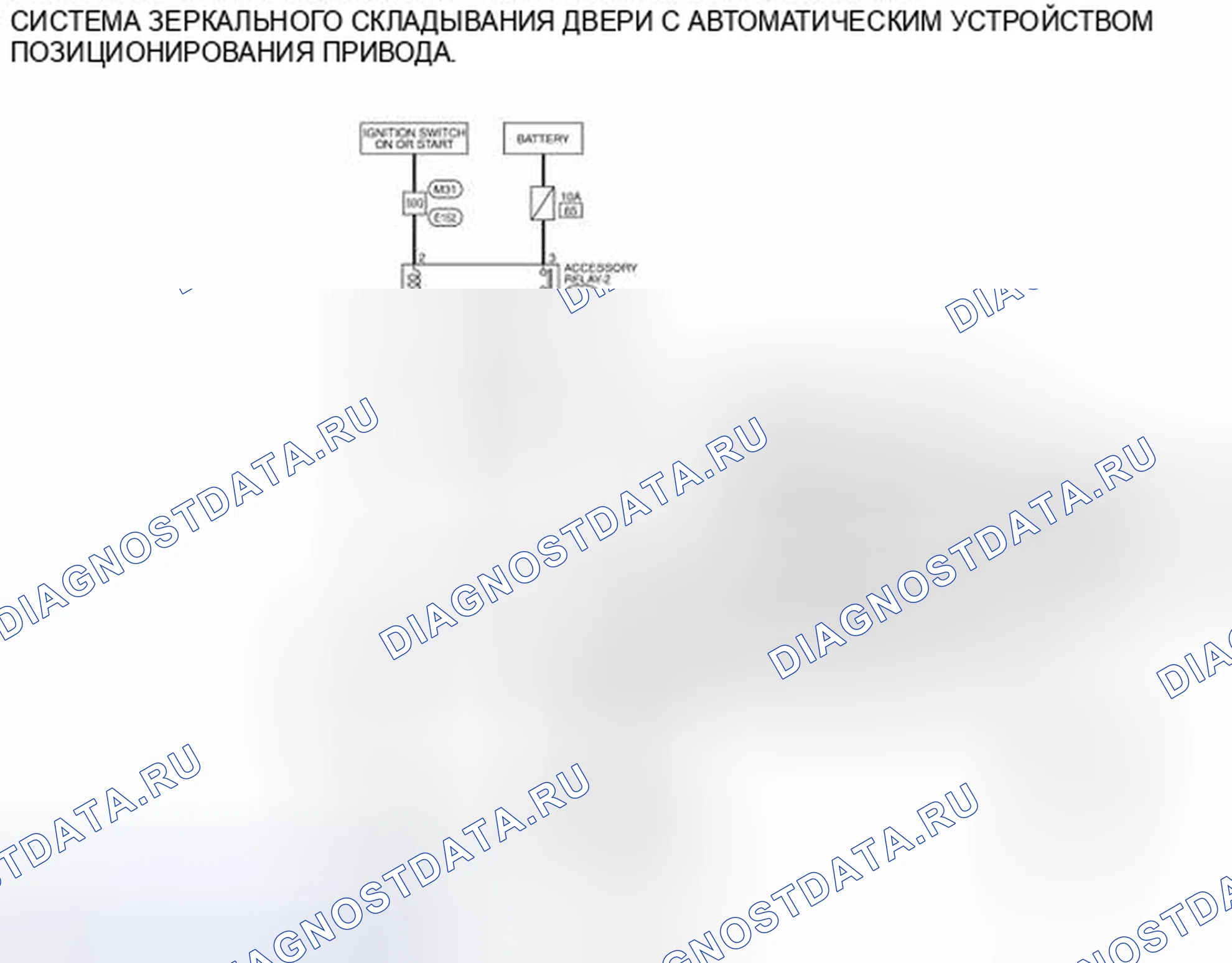Рис. 43: электросхема - система Питание Fold. Infiniti QX60 I