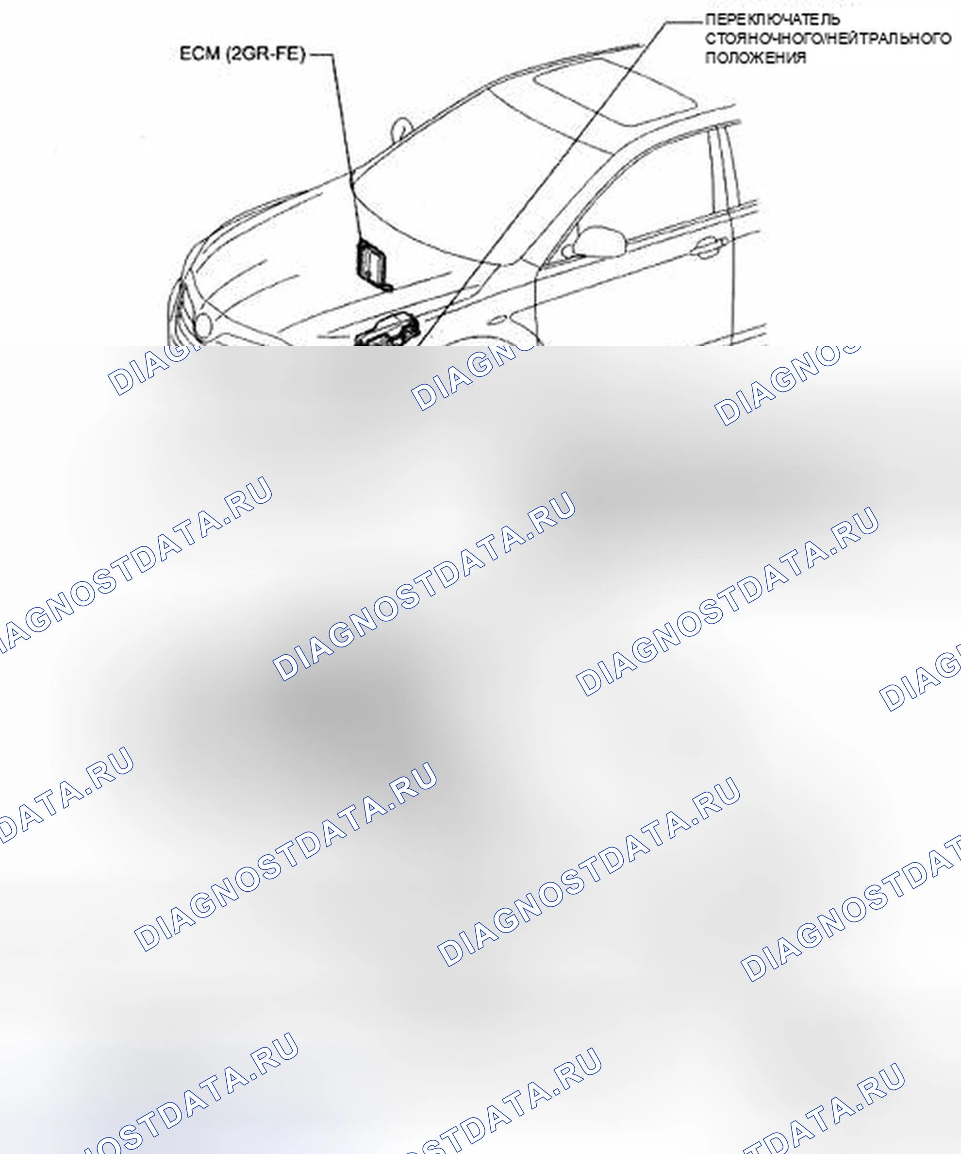Рис. 126: РАСПОЛОЖЕНИЕ ДЕТАЛЕЙ. Toyota Camry XV40