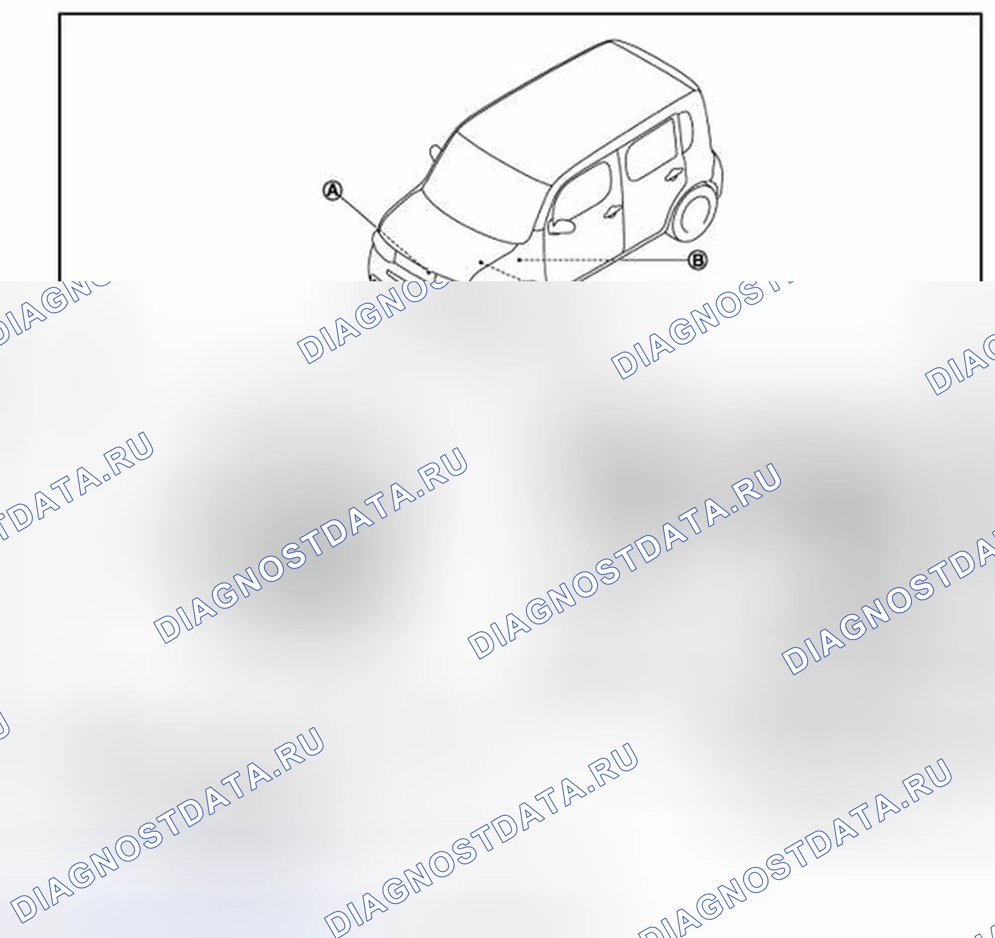 Рис. 2: M / T: Расположение компонентов. Nissan Cube III