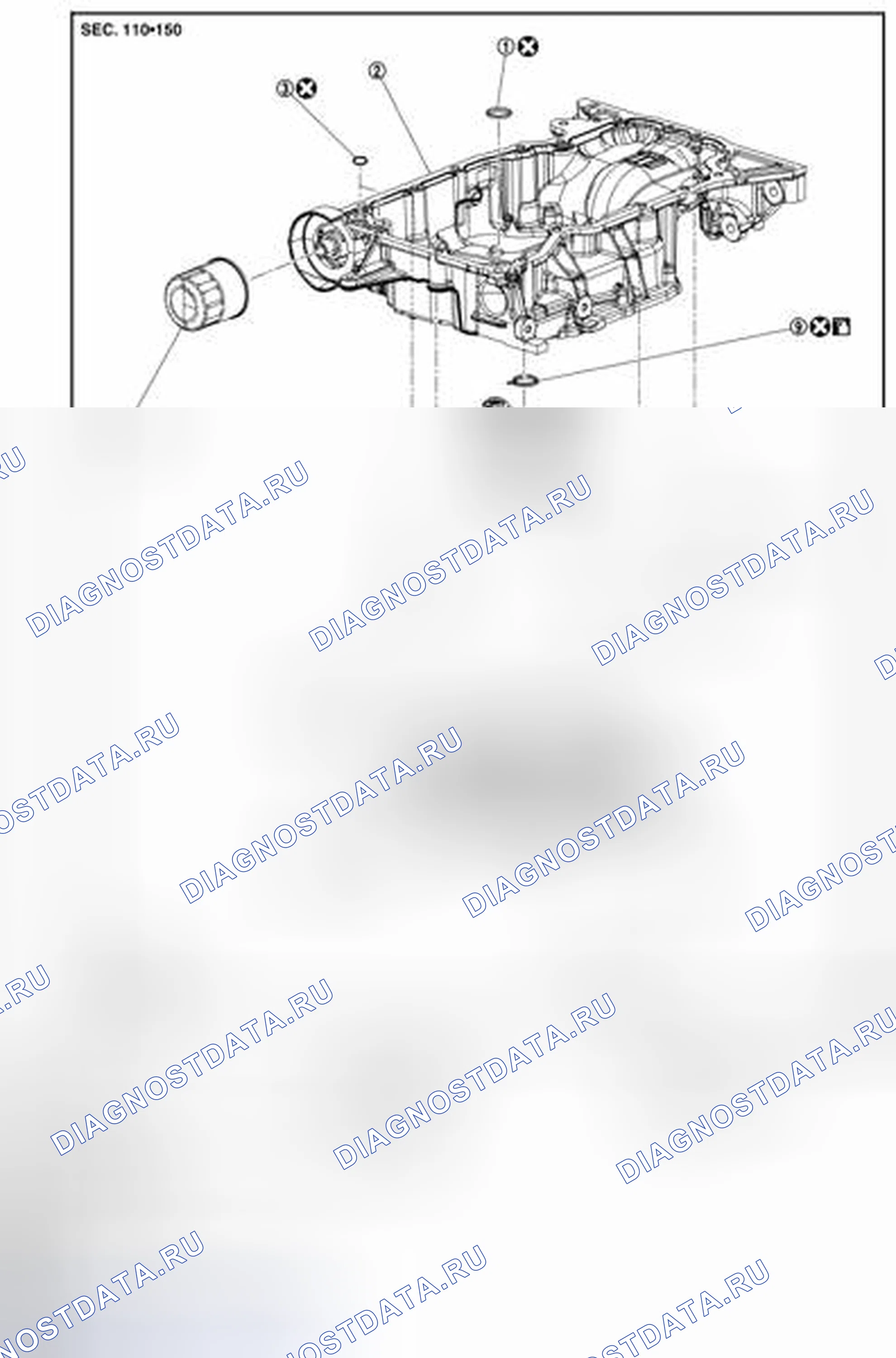 Рис. 382: Разнесенный вид. Nissan Pathfinder IV рестайлинг