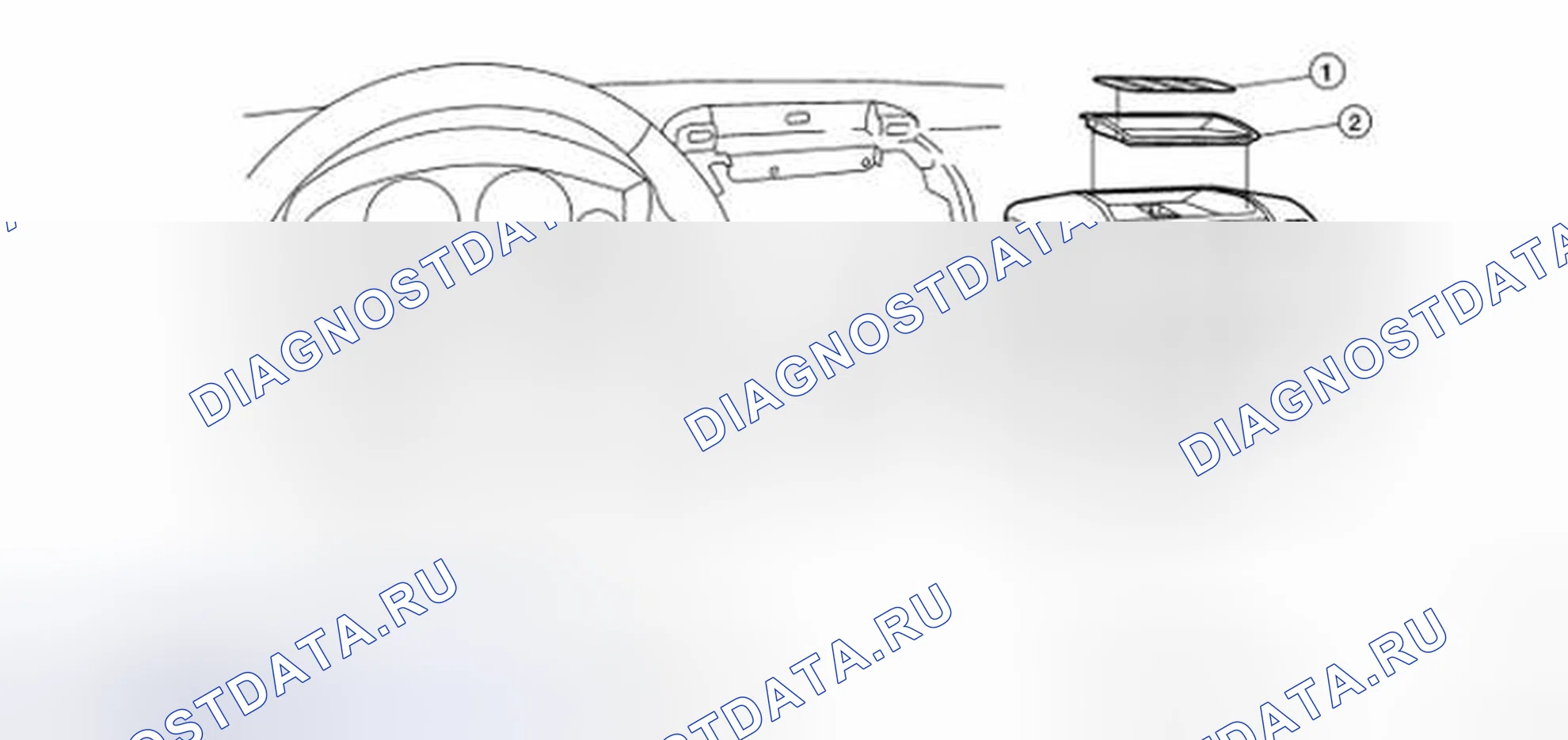 Рис. 1: Идентификация компонентов LID C кластера. Nissan Frontier D40
